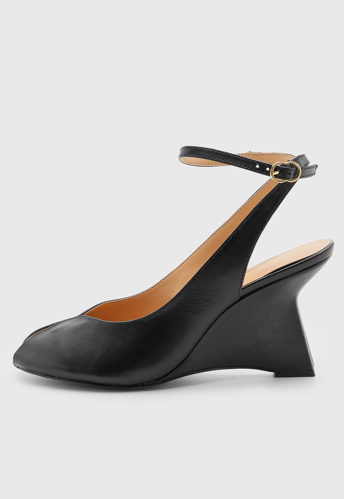 Vista 2 Scarpin Feminino Luiza Barcelos Salto Médio preto Luiza Barcelos preto