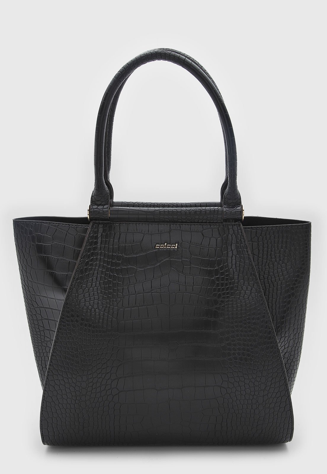 Bolsa Feminina Colcci Grande Croco Preta