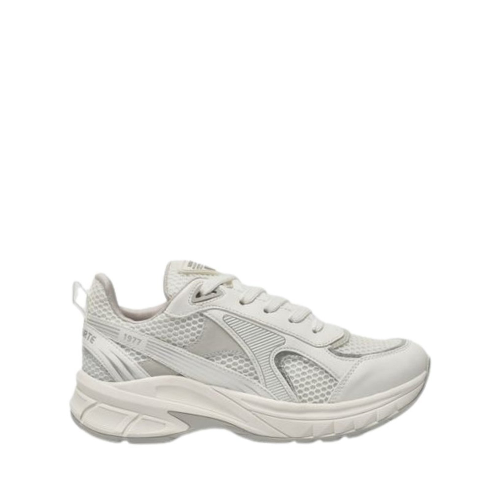 Tenis Via Marte Esportivo Branco e Cinza Via Marte Branco