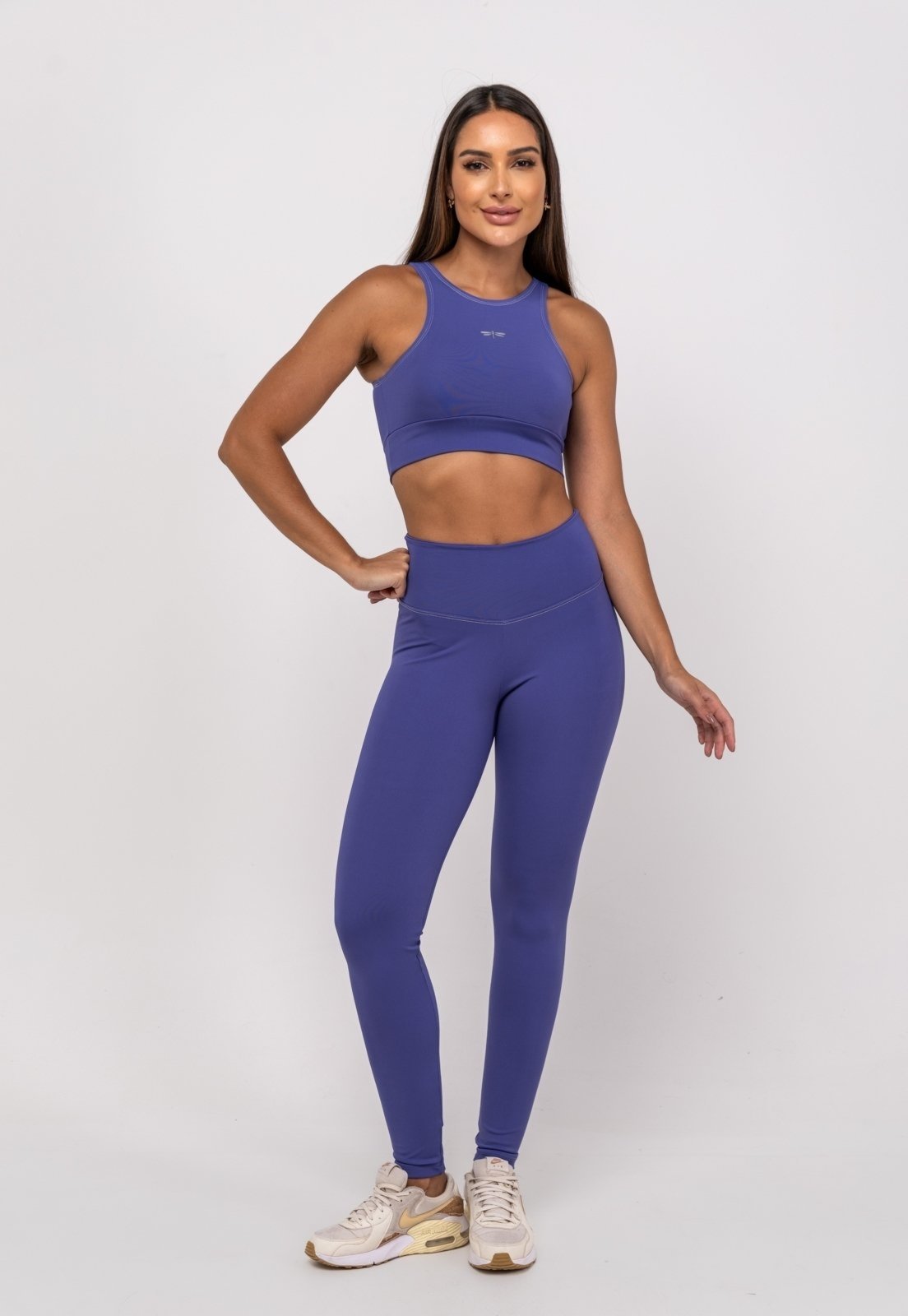 Calça Legging Suplex Poliamida Com Costura Salvatore Roxo