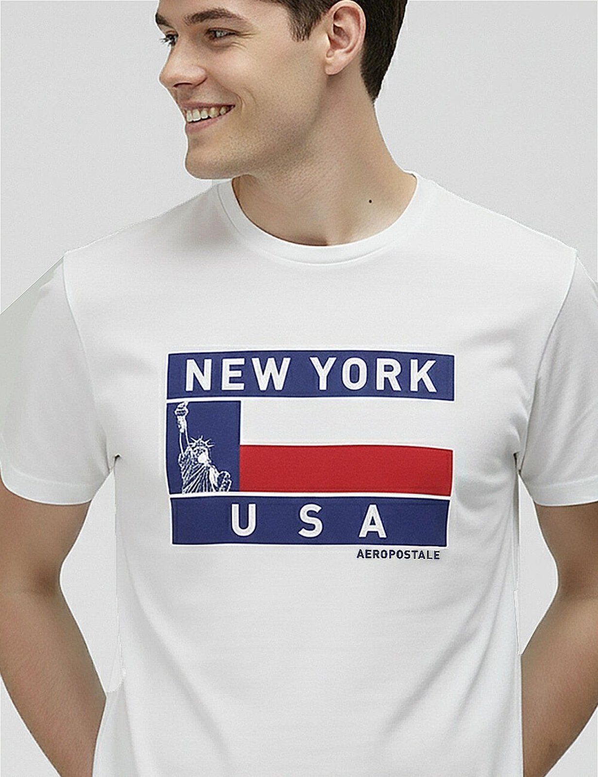 Camiseta Manga Curta Masculino Silkada Aéropostale 871301279-1 Branco
