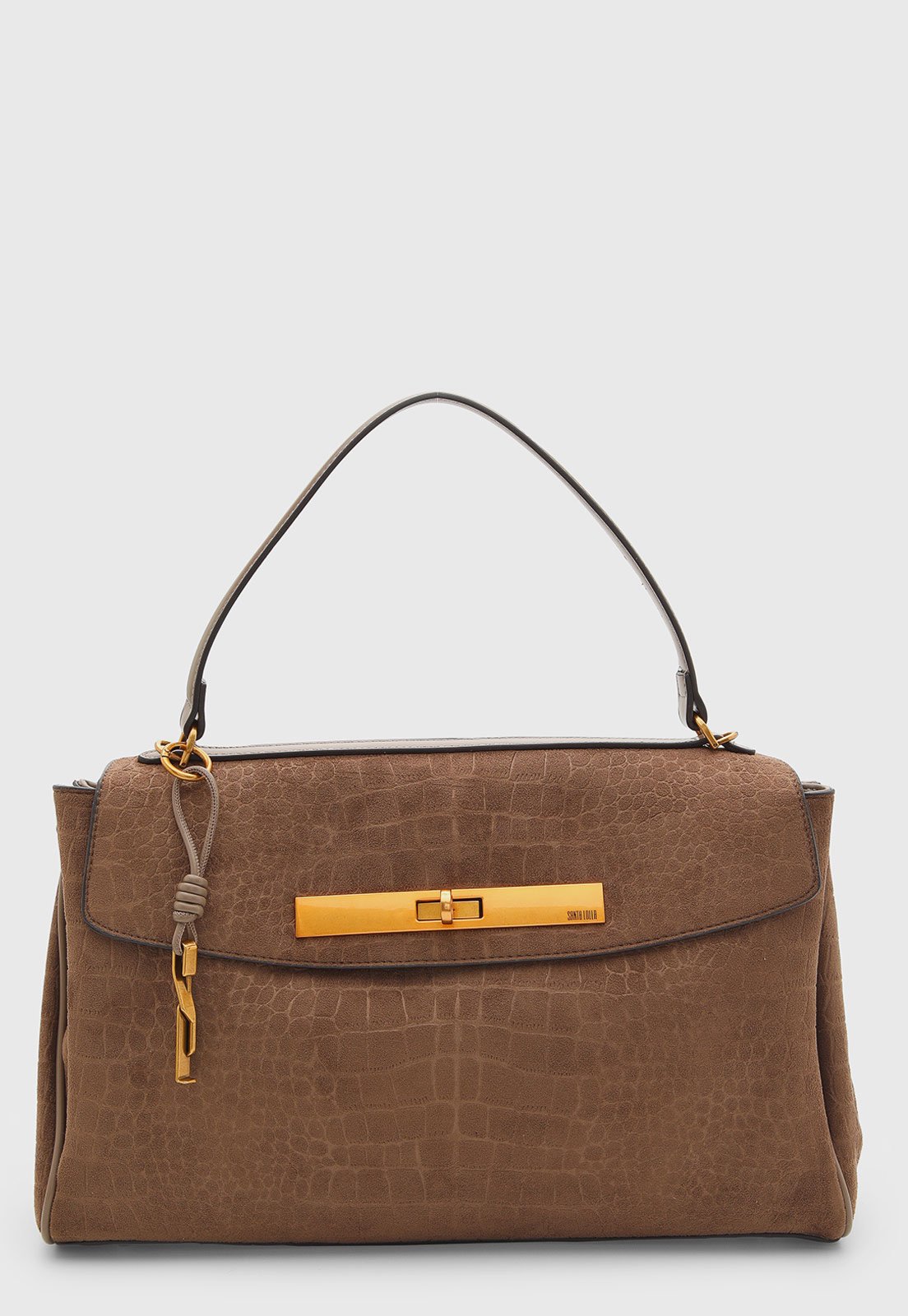 Bolsa Feminina Santa Lolla Texturizada Marrom