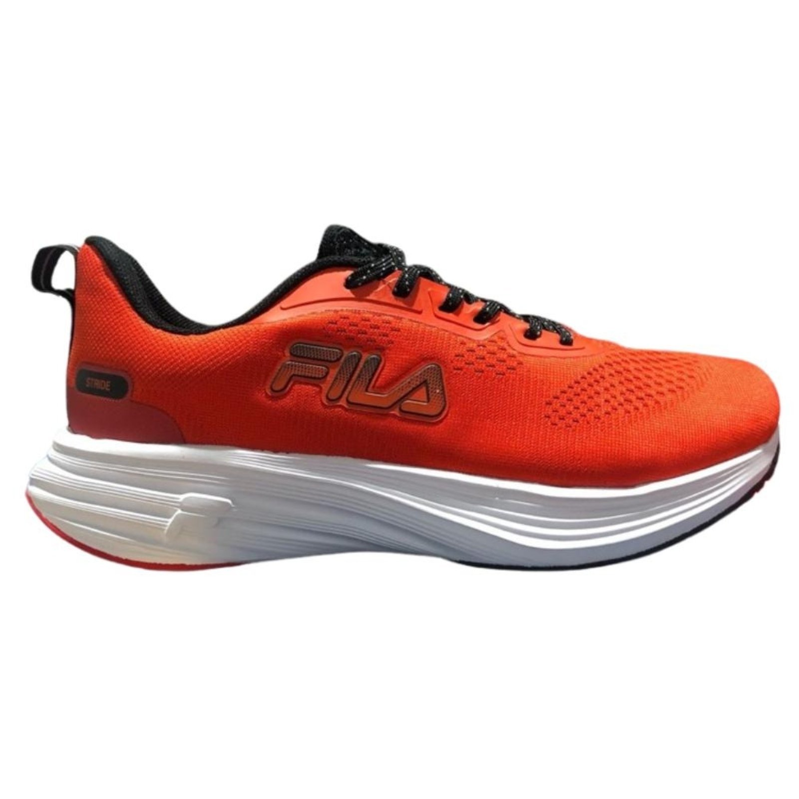 Vista 2 Tênis Fila Stride Masculino vermelho/preto laranja Fila laranja