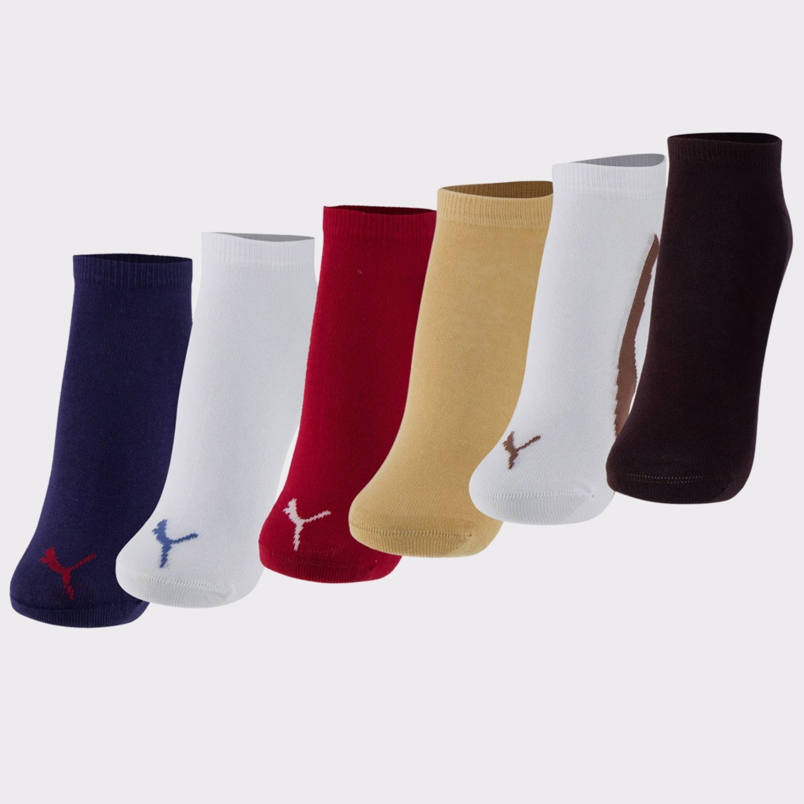 Vista 3 Kit Meia Puma Sapatilha 6 Pares Sortidas branco Puma branco