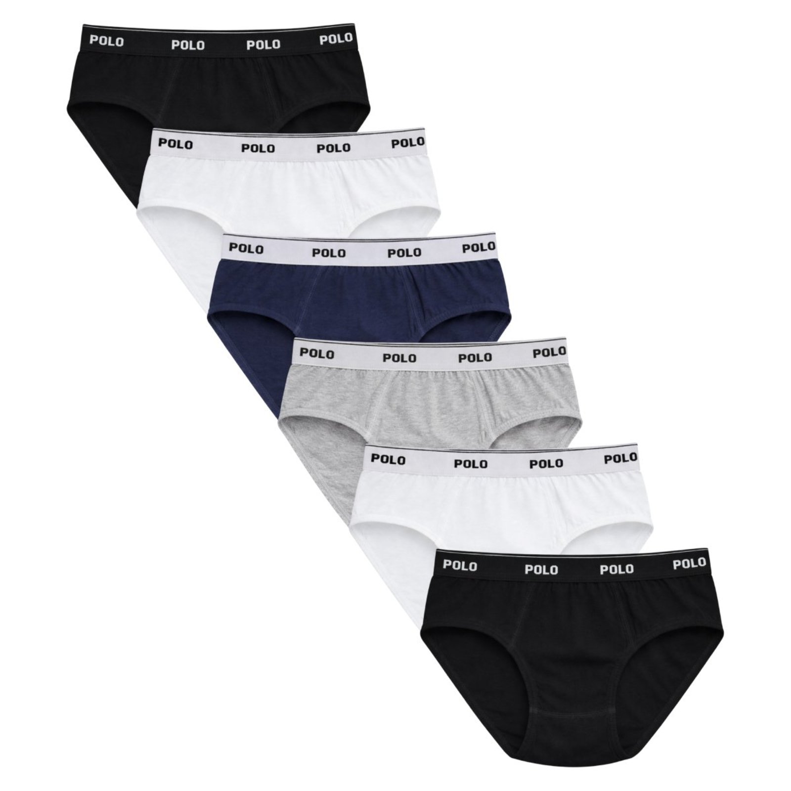 Kit 6 Cuecas Slip Polo Star Algodão Cotton Sortida