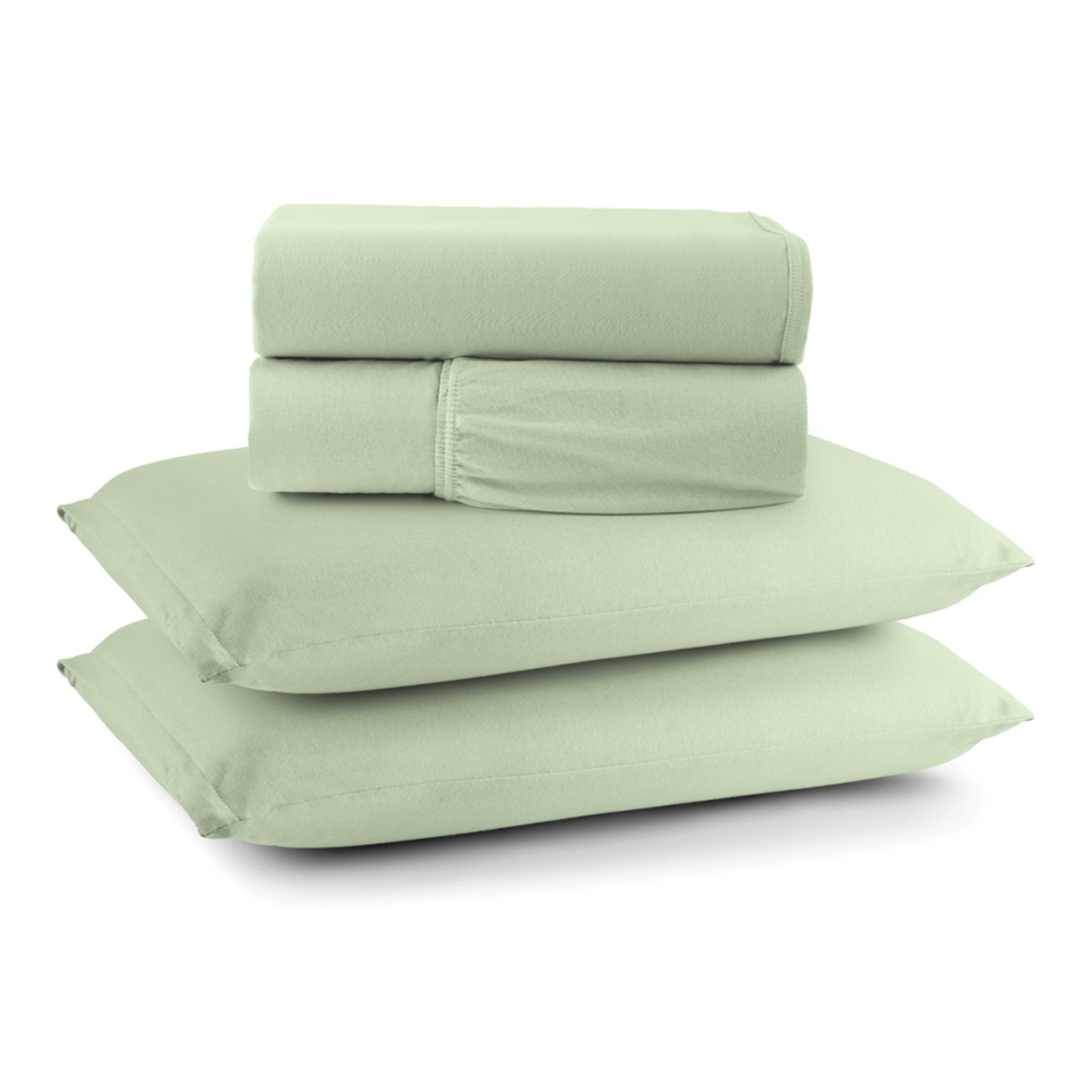Jogo de Cama Lençol Sereno King em Malha Algodão 4 Peças - Verde - 100% Algodão