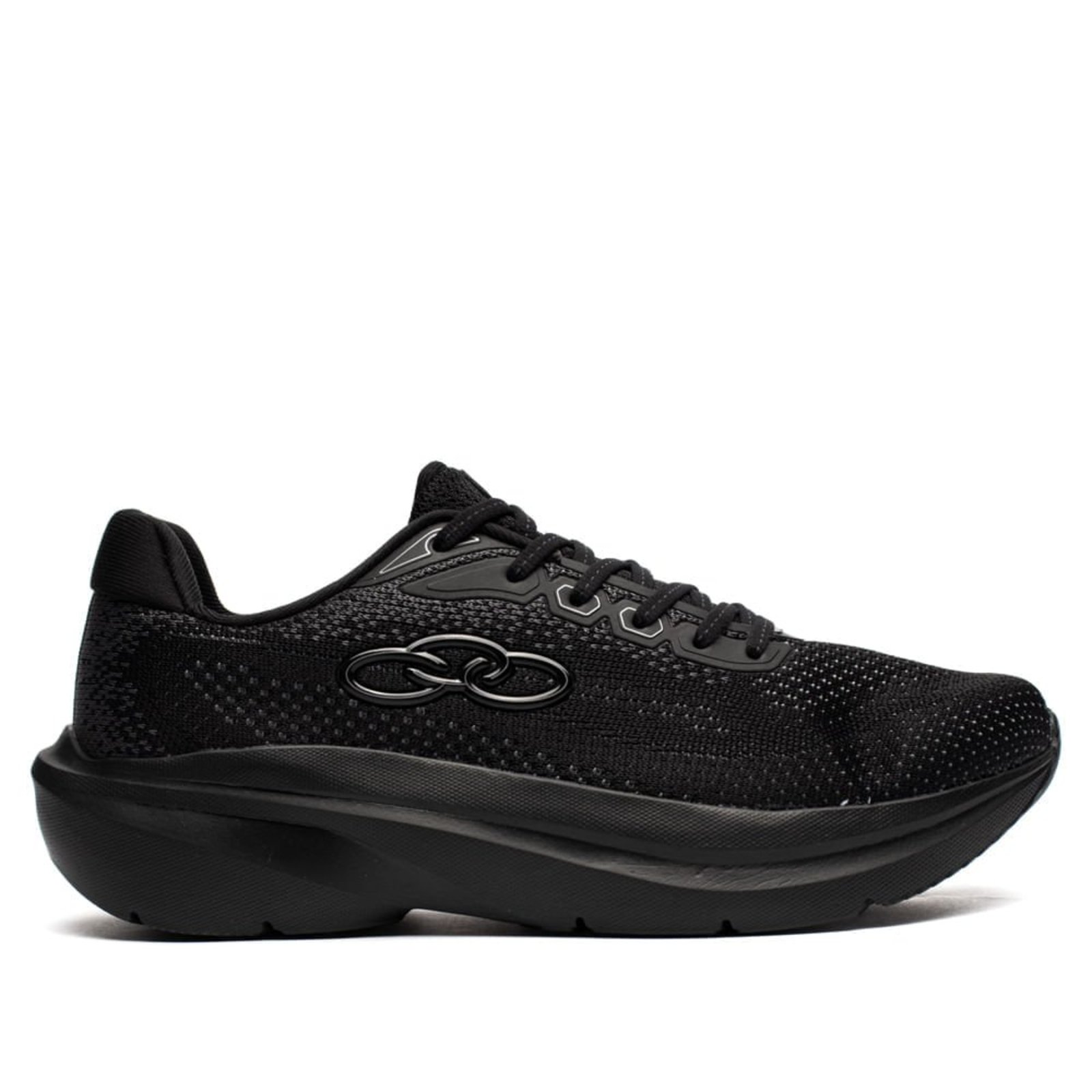 Tênis Masculino Olympikus Soma 2 Knit Caminhada Preto/Cinza