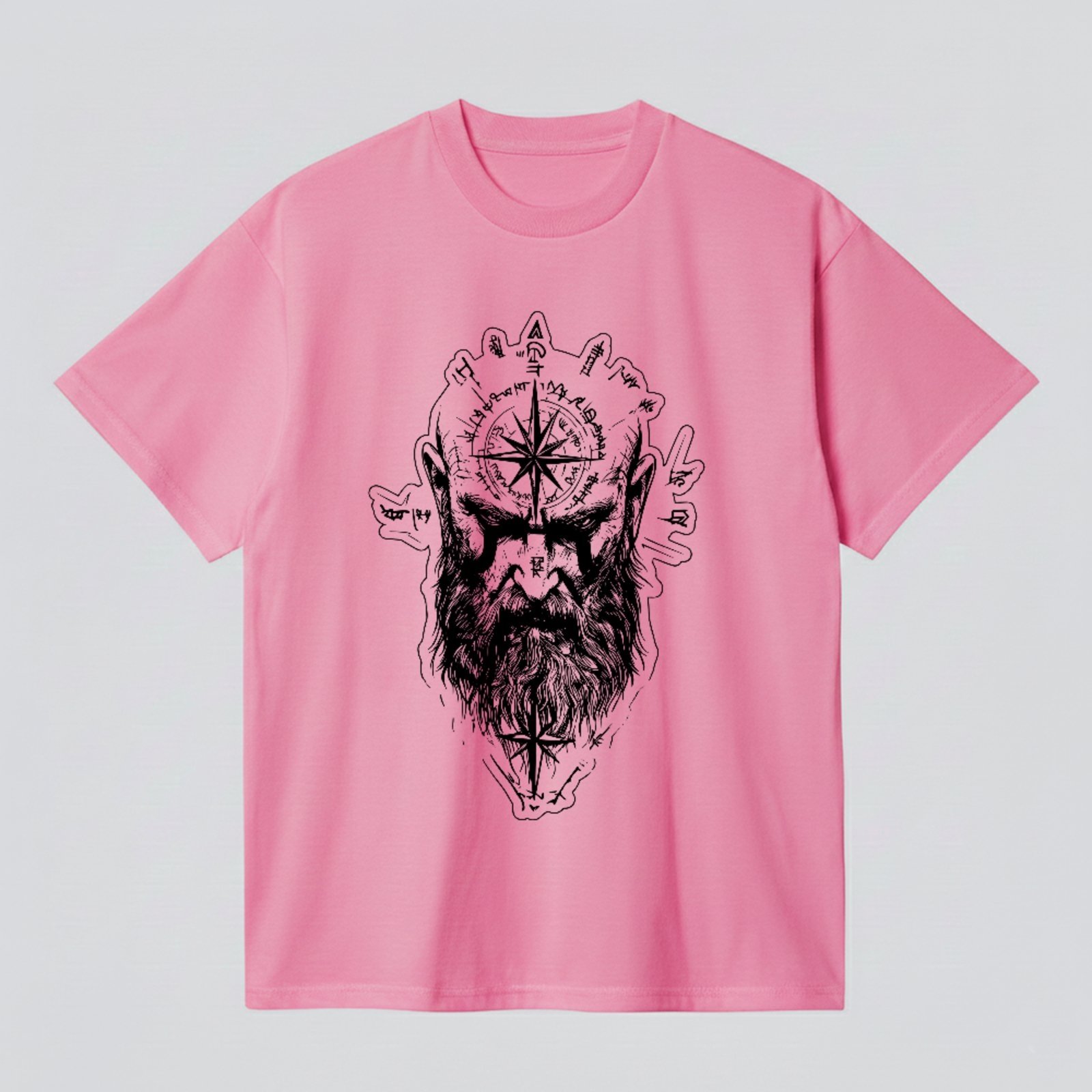 Camiseta Básica Kratos Guerreiro Spartano Mitologia Grega Unissex Rosa