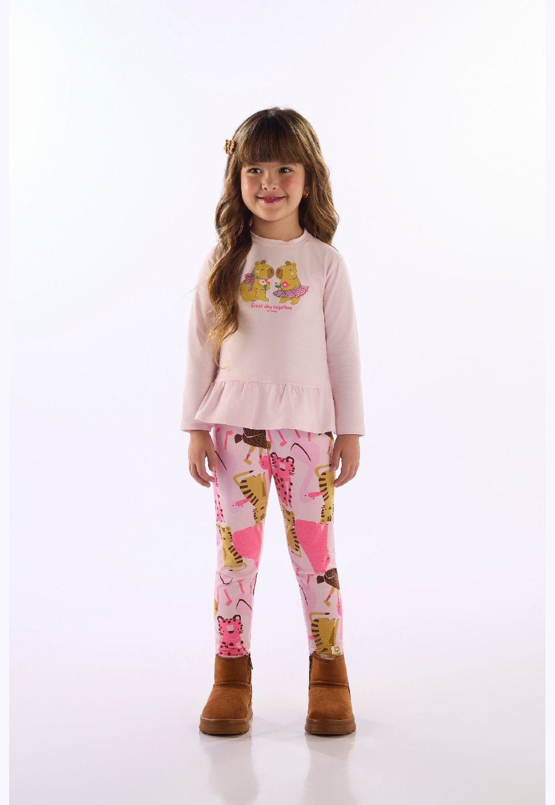 Infantil - Conjunto Blusa Legging Up Baby Branco