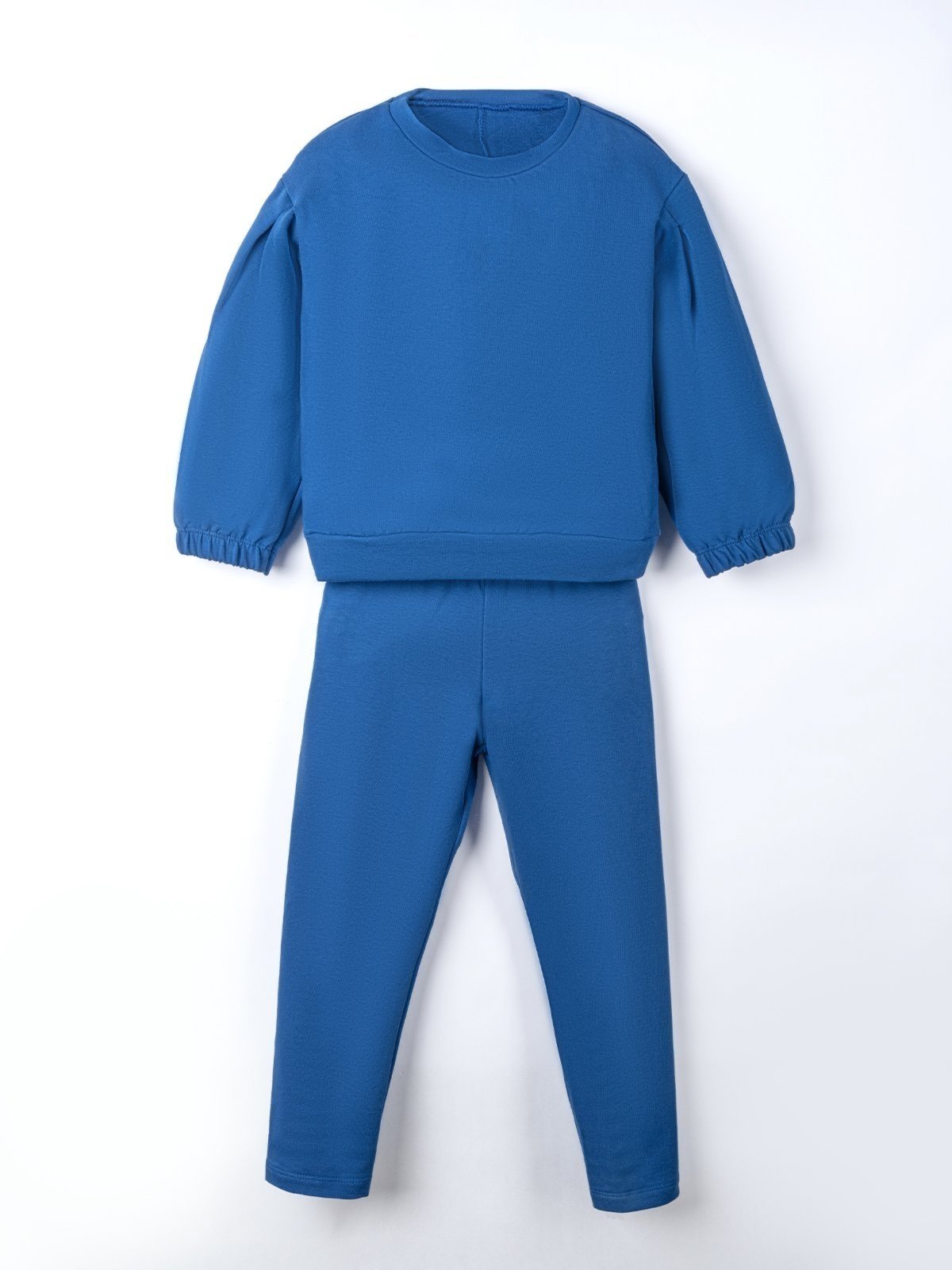 Vista 2 Infantil - Conjunto Bugbee Menina Camiseta Manga Longa e Calça Molecotton Gola Redonda Lápis azul Bugbee azul