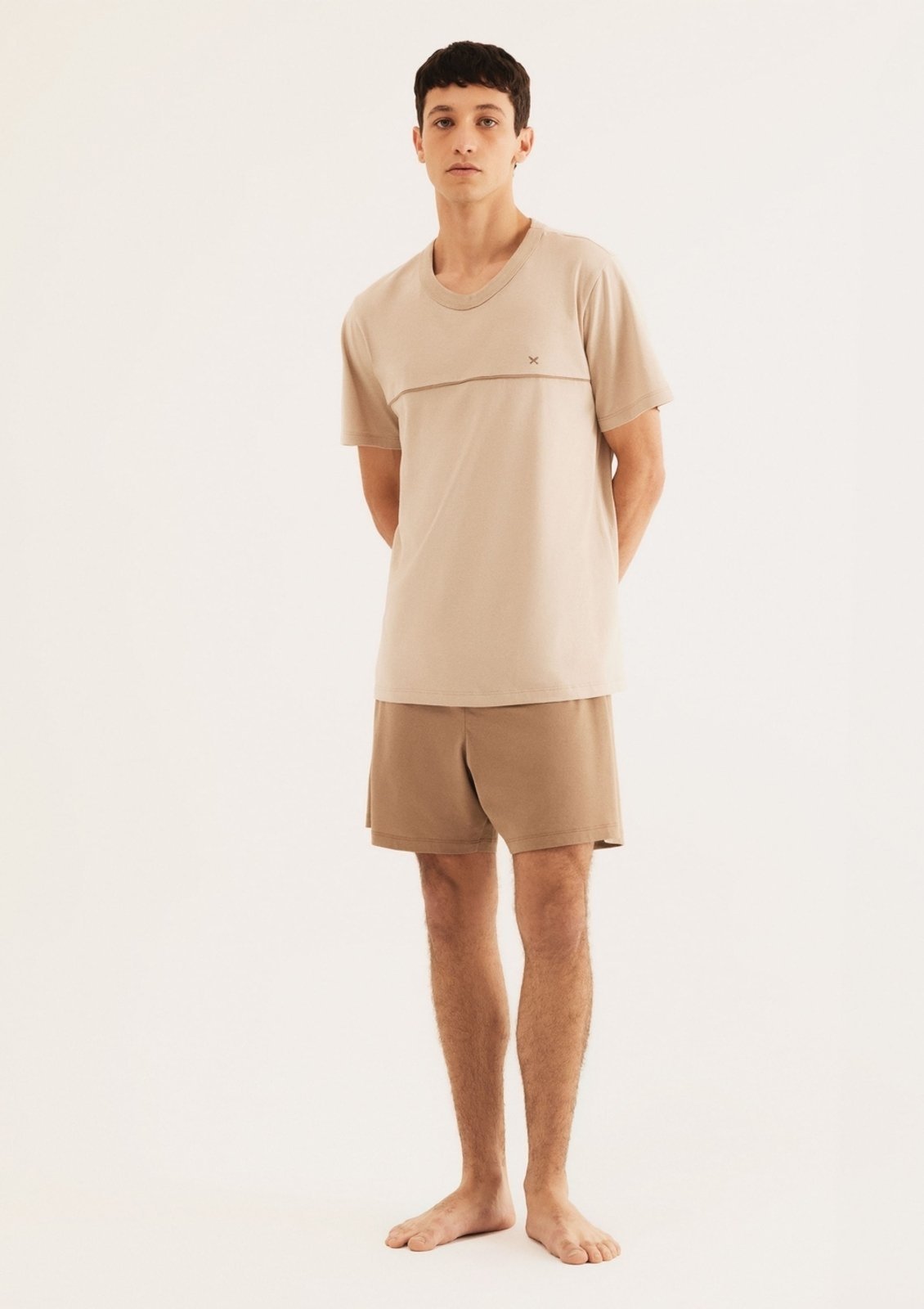Pijama Masculino Curto Em Algodão Hering