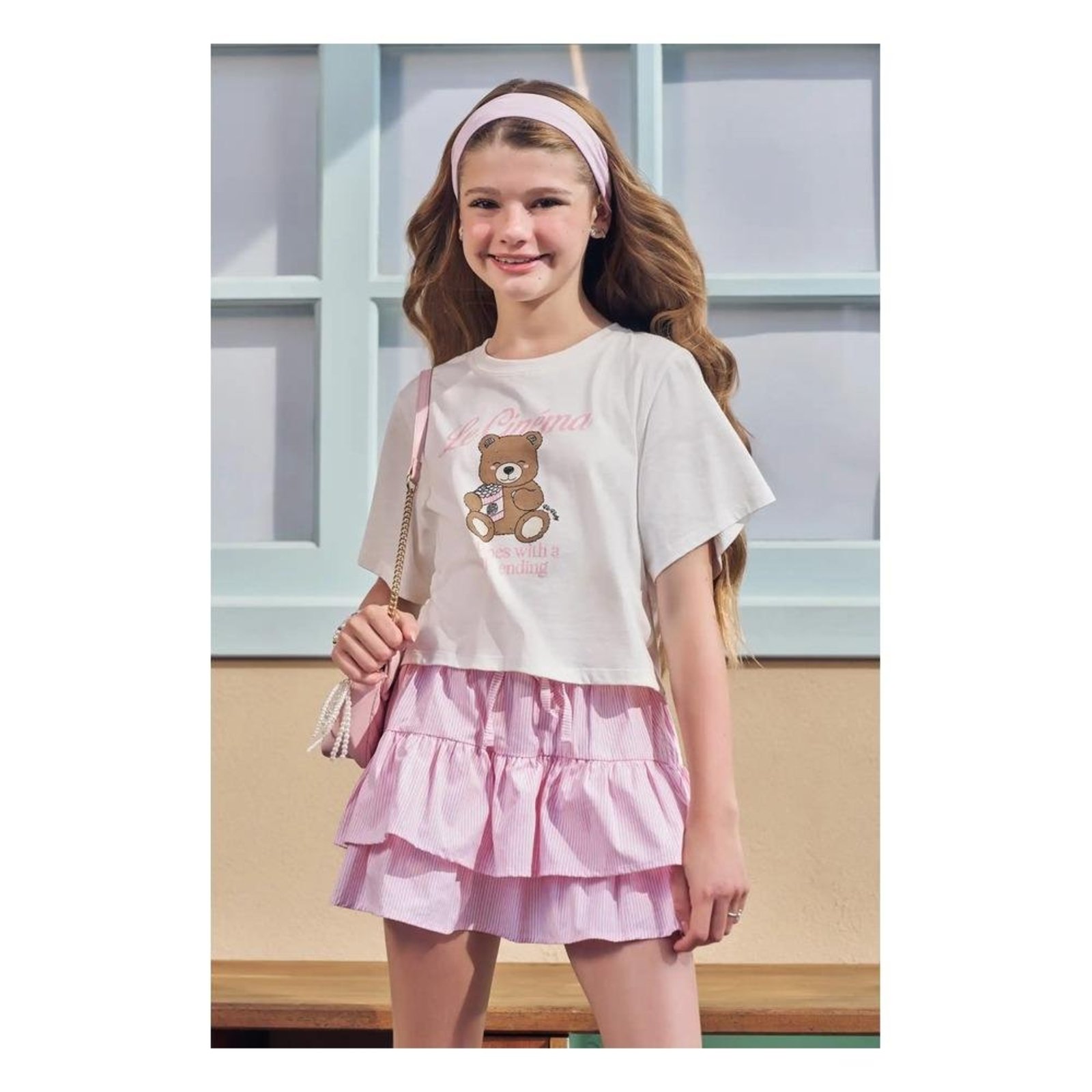 Infantil - Conjunto Shorts Saia Menina Vic&Vicky 10 Unico