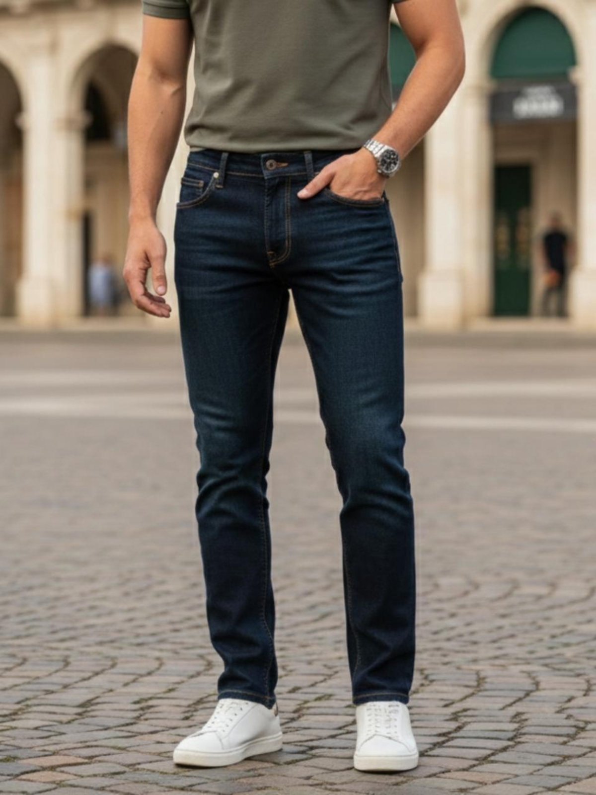 Calça Masculina Jeans Sk Jeans Confortável e Casual Escura