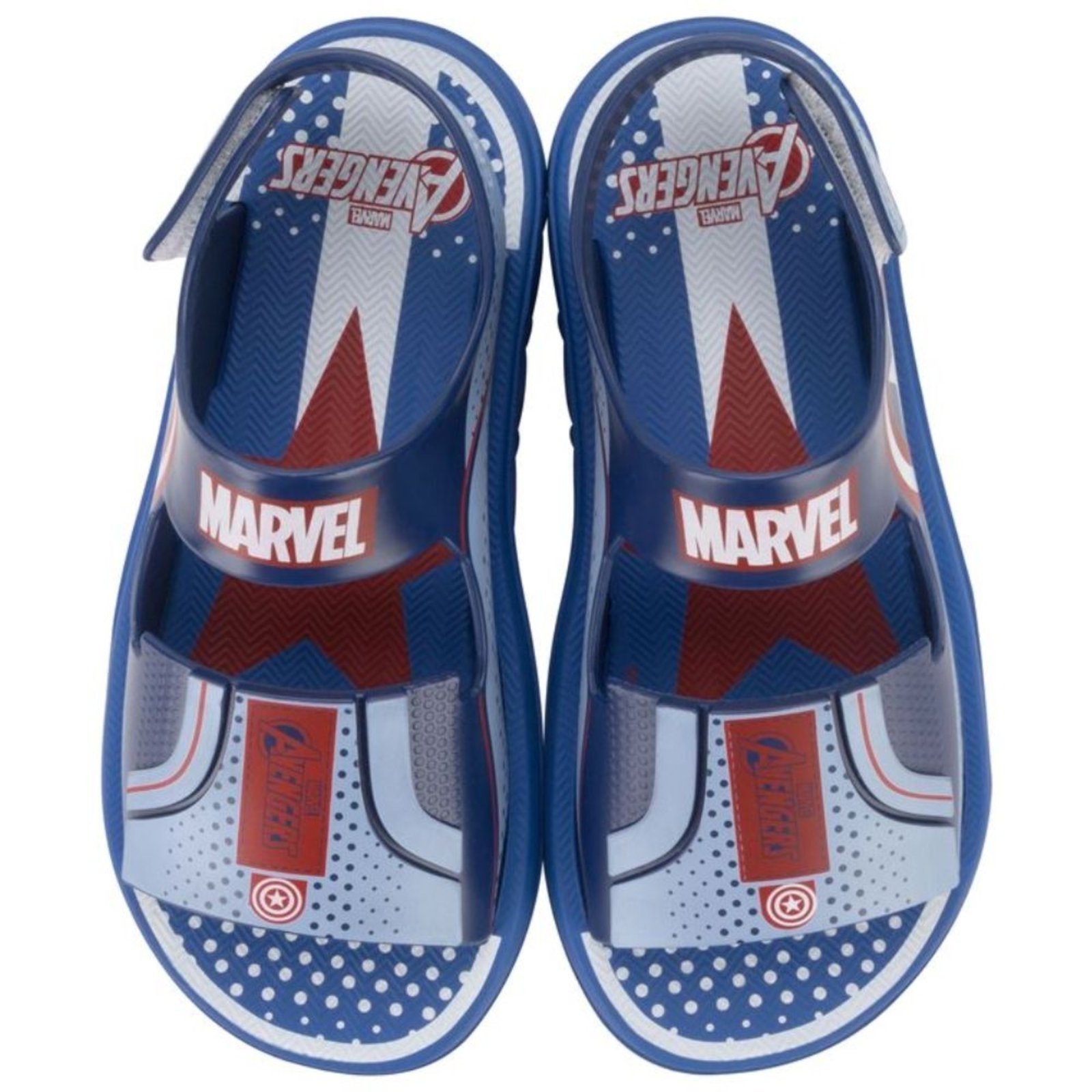 Vista 3 Sandalia Grendene Avengers Alvo 22952 Meninos azul Grendene azul