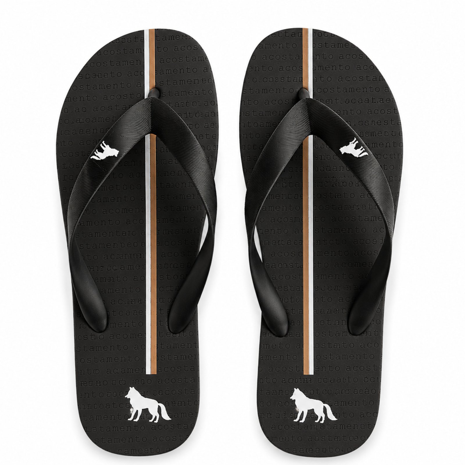 Chinelo Acostamento Line Preto