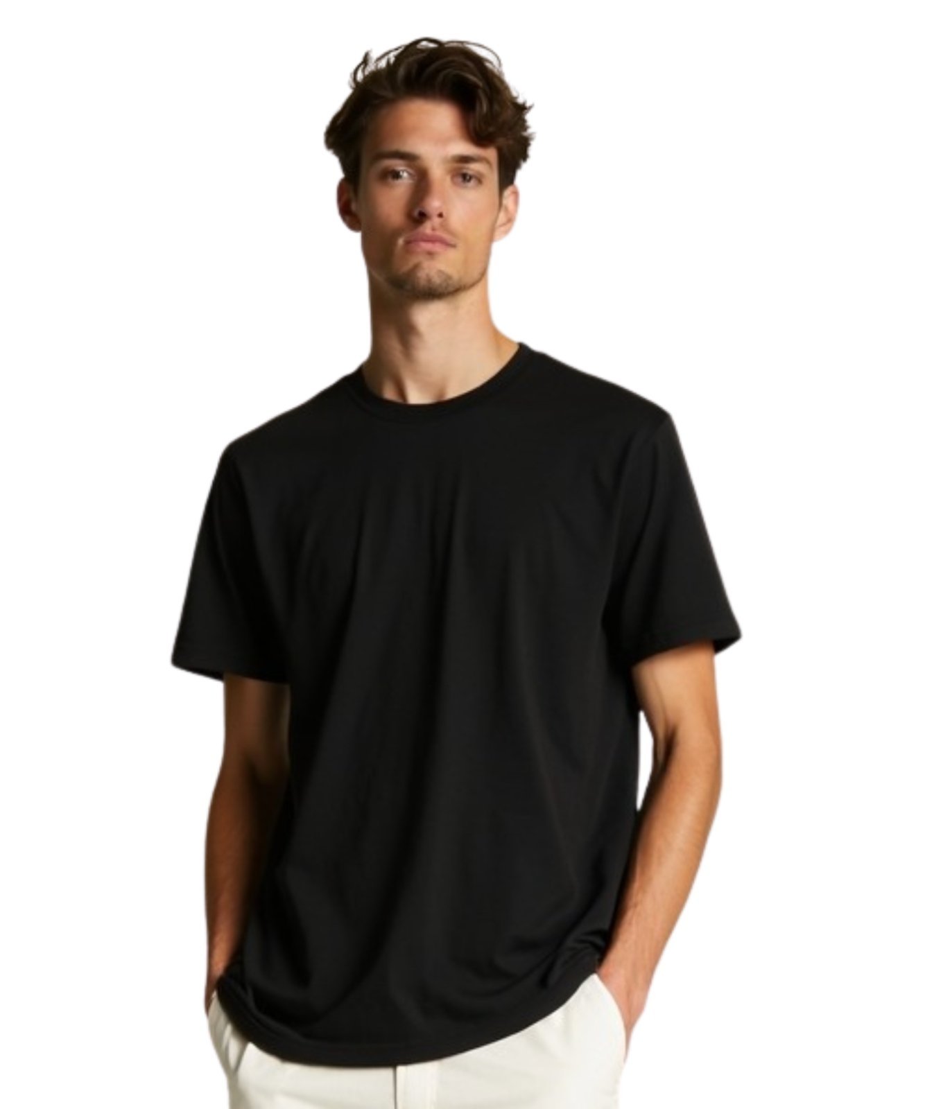Vista 3 Kit 5 Camisetas Masculinas Algodão TH6 Básicas Lisas Premium multicolorido TH6 multicolorido