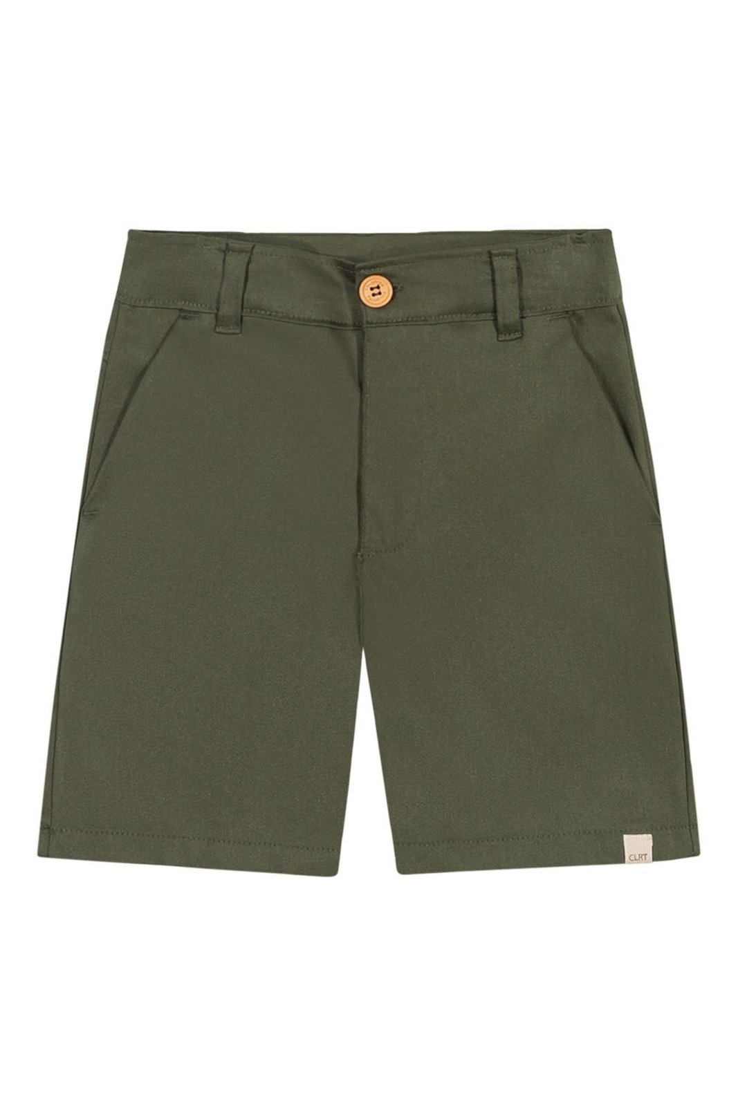 Infantil - Bermuda Menino Sarja Zíper Colorittá Verde