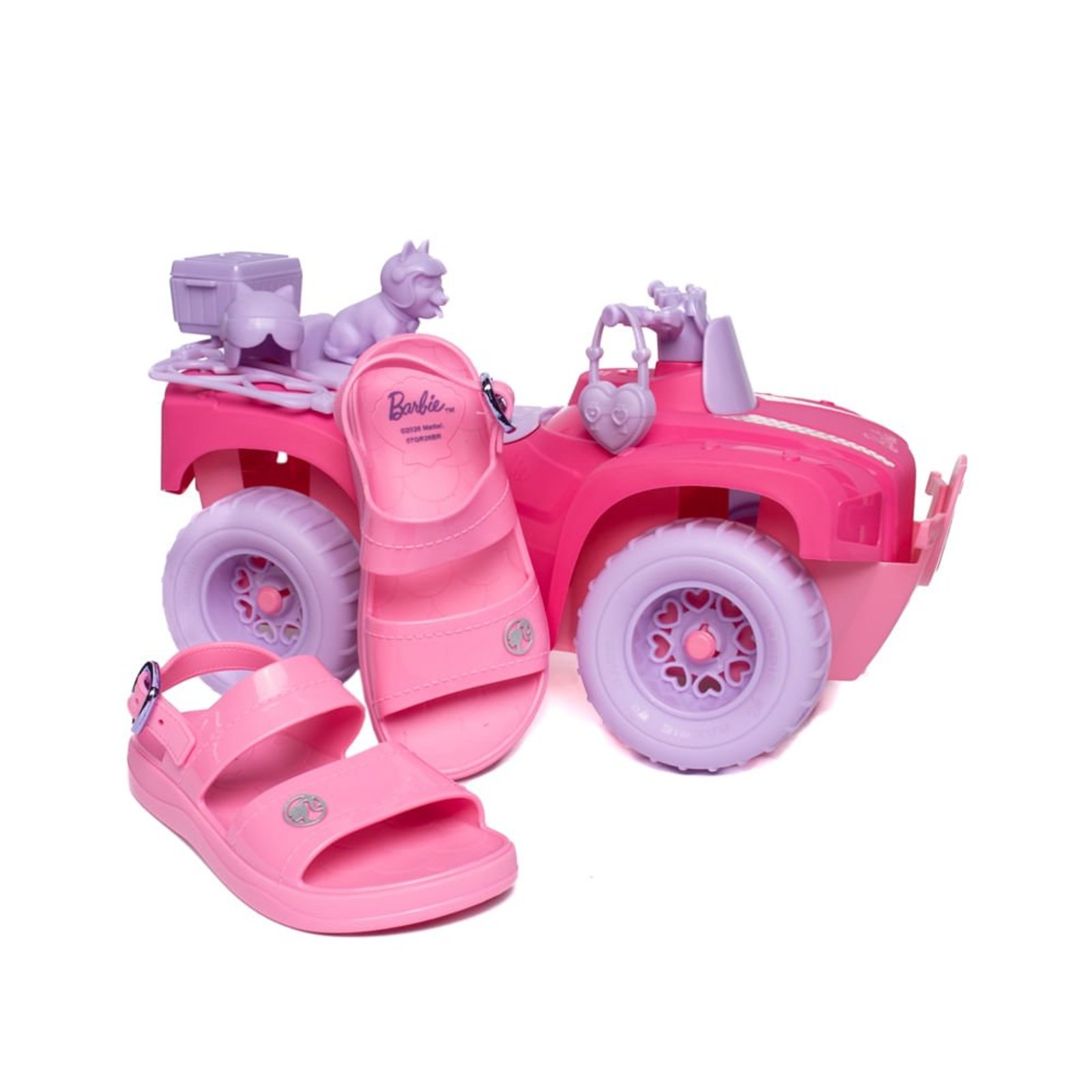 Infantil - Sandália Grendene Barbie Papete Quadriciclo Rosa