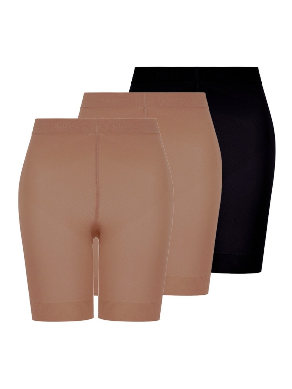 Vista 2 Kit com 3 Shorts Feminino Modelador Up Line Loba Lupo preto Lupo preto