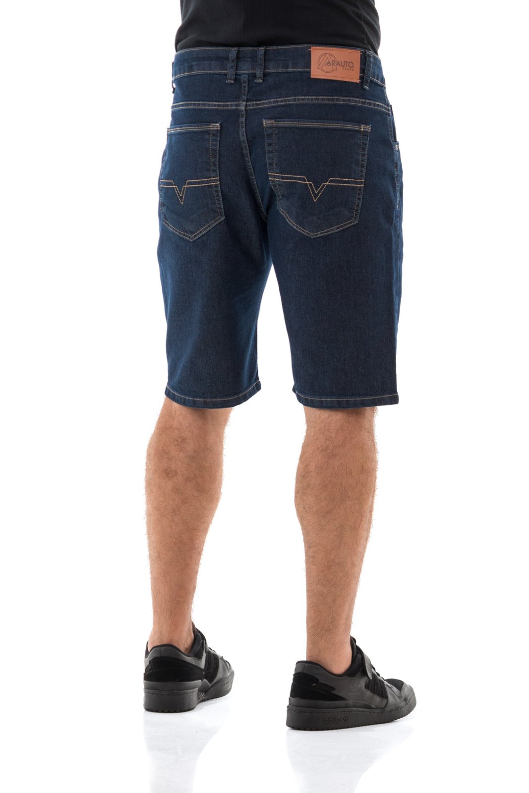 Vista 3 Bermuda Masculina Arauto Confort Bordado ARAUTO JEANS azul/azul marinho/jeans ARAUTO JEANS azul/azul marinho/jeans