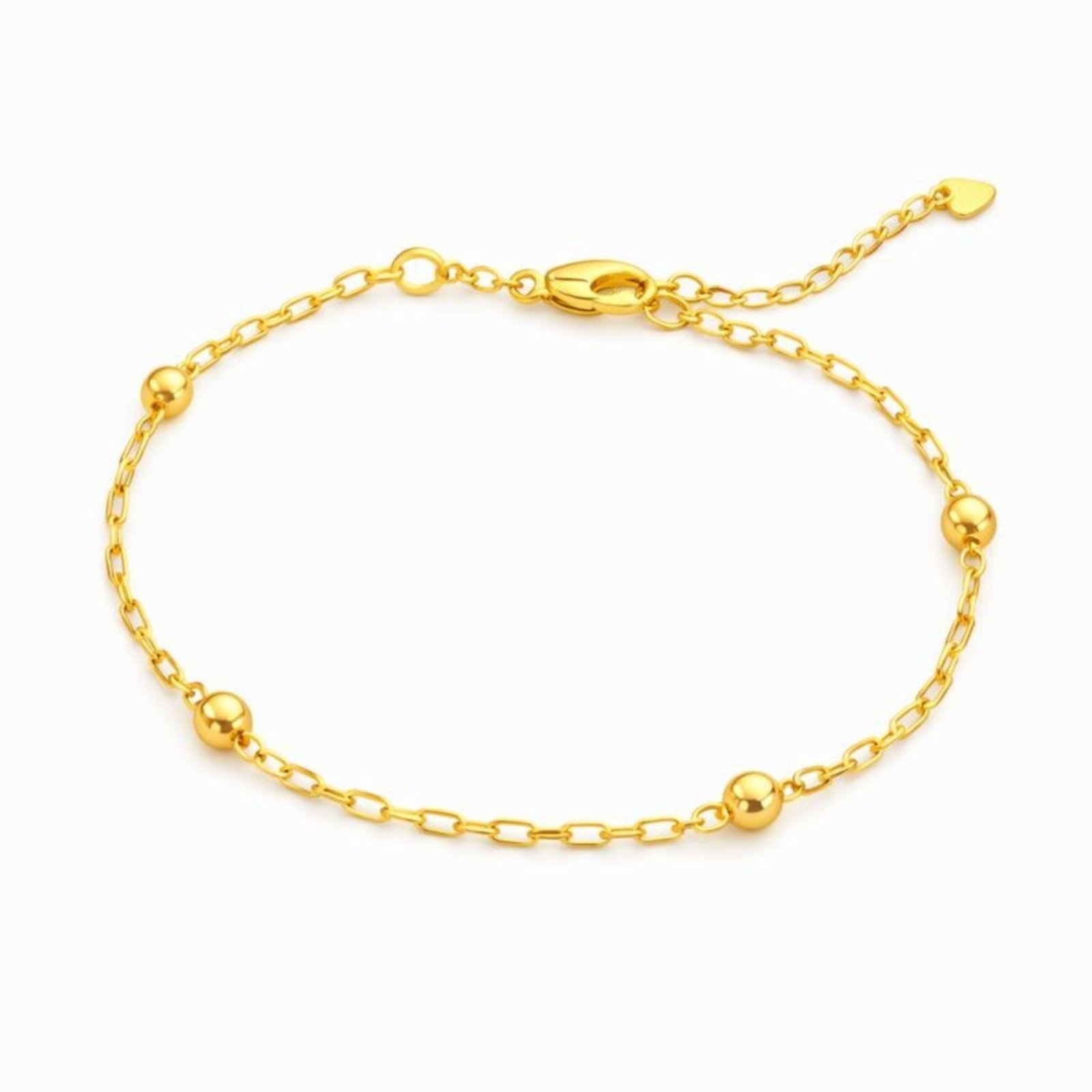 Vista 2 Pulseira Vih Triny Banhada a Ouro Bolinha dourado Vih Triny dourado