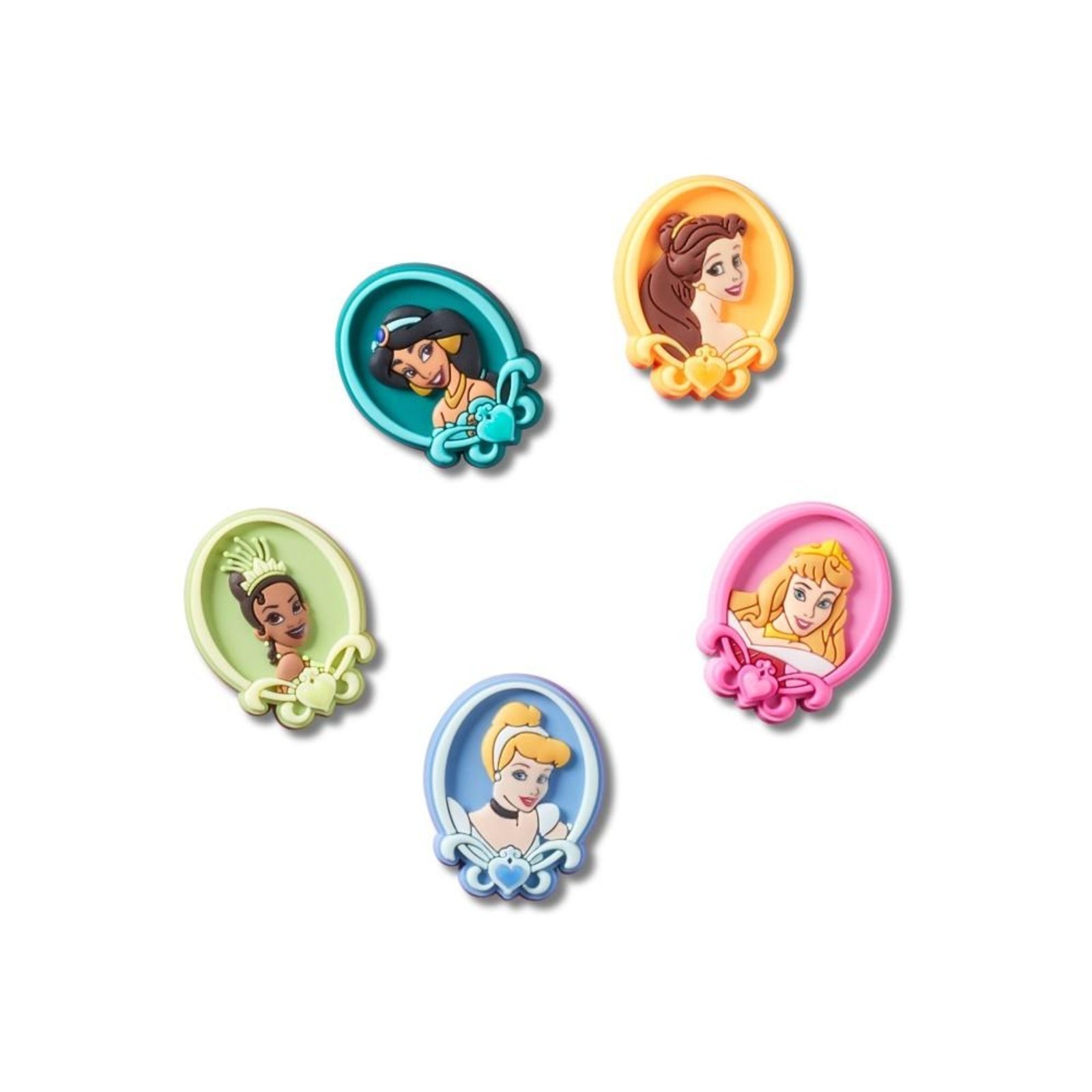 Vista 2 Infantil - Jibbitz™ Disney Princess Pack com 5 Peças Crocs branco