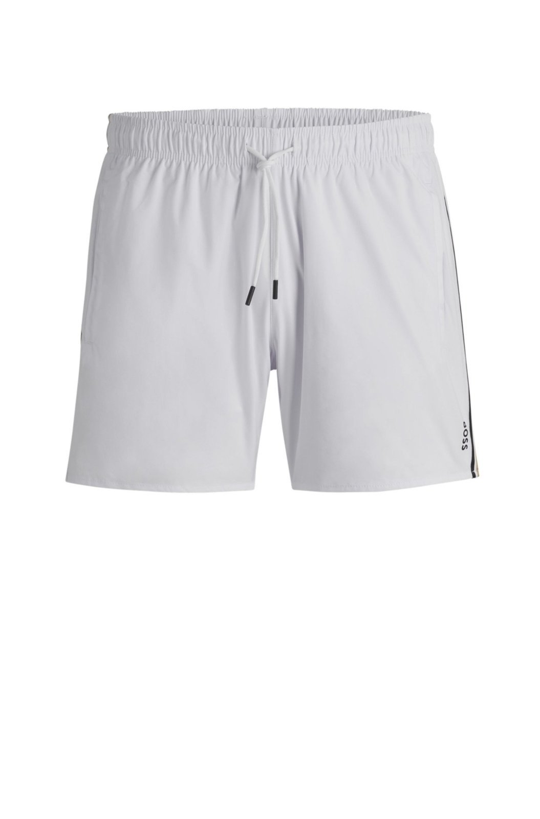 Shorts De Banho Com Risca E Logo
