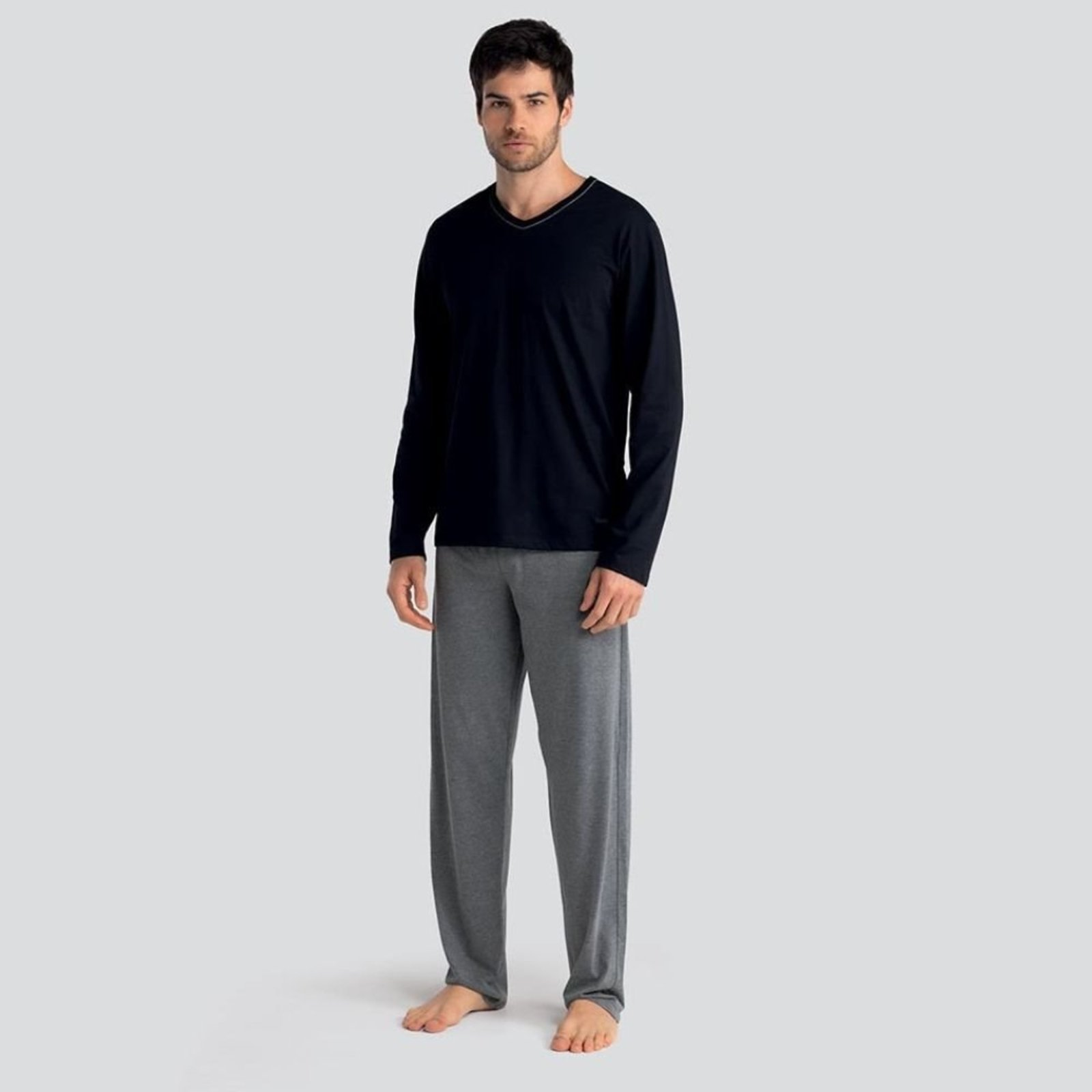 Pijama Longo Gola V Mash Adulto Masculino 800.46