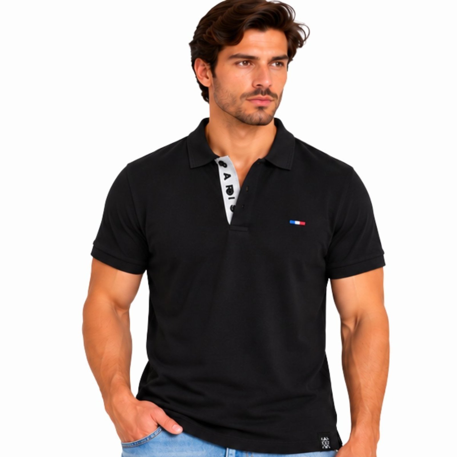Camisa Polo Masculina FMF Bordado França Casual Premium