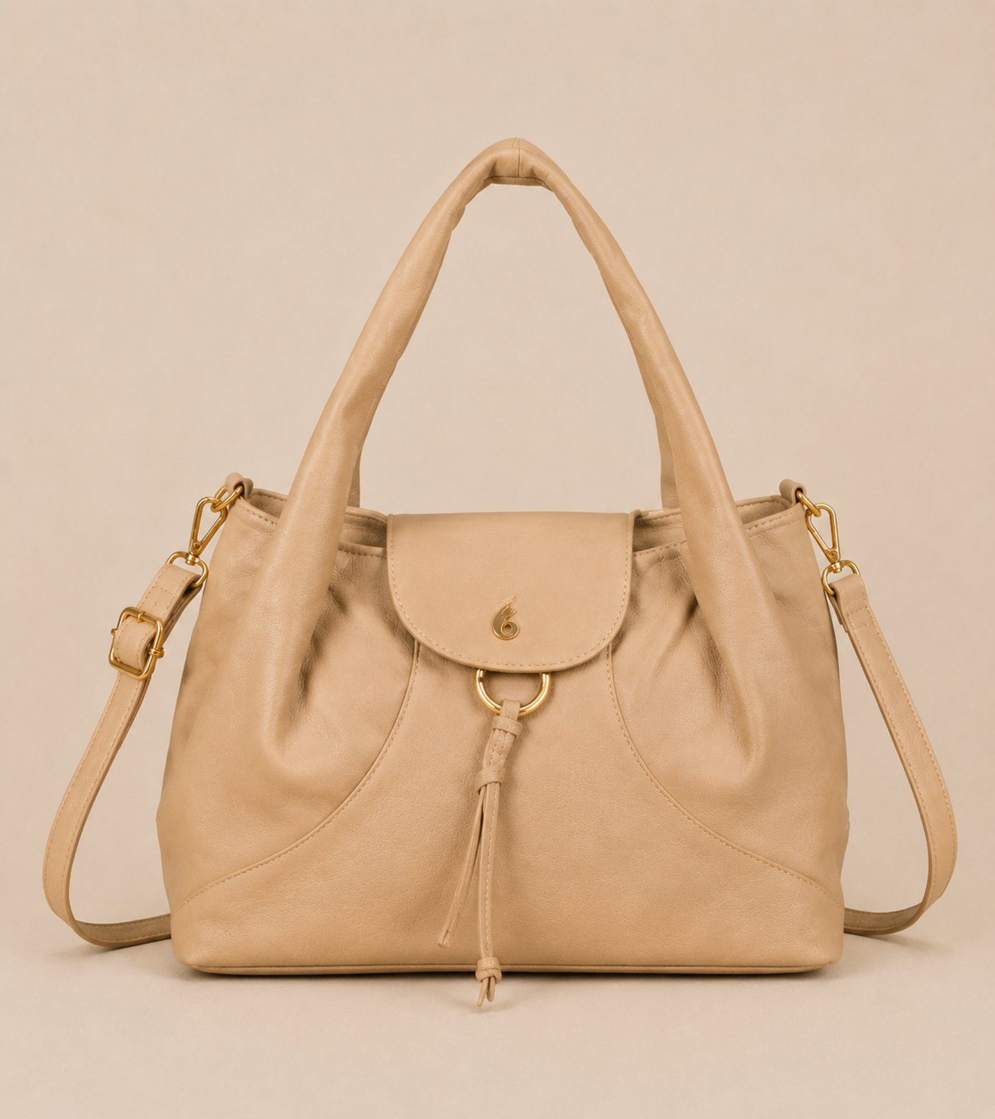 Bolsa Feminina D Bell Outlet Fashion Elegante Bege