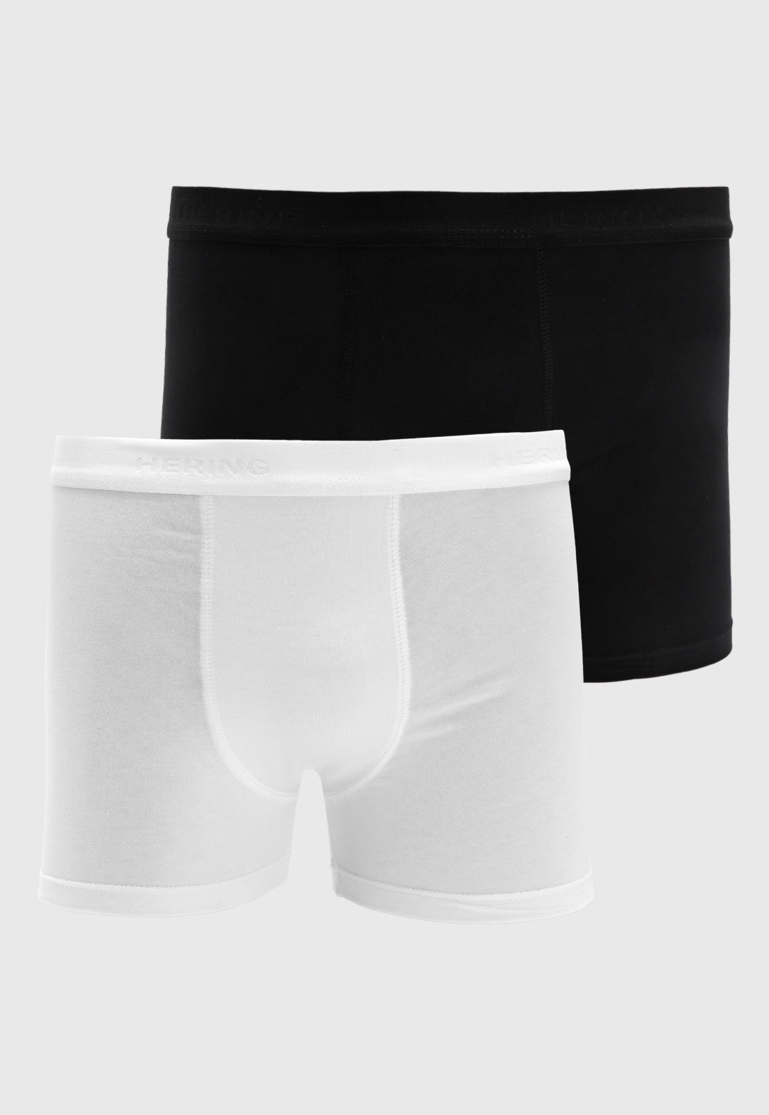 Cueca Boxer Masculina Hering Kit 2 Unidades Preta e Branca