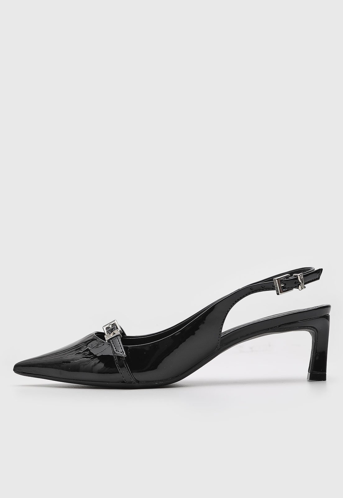 Scarpin Slingback Santa Lolla Verniz Preto