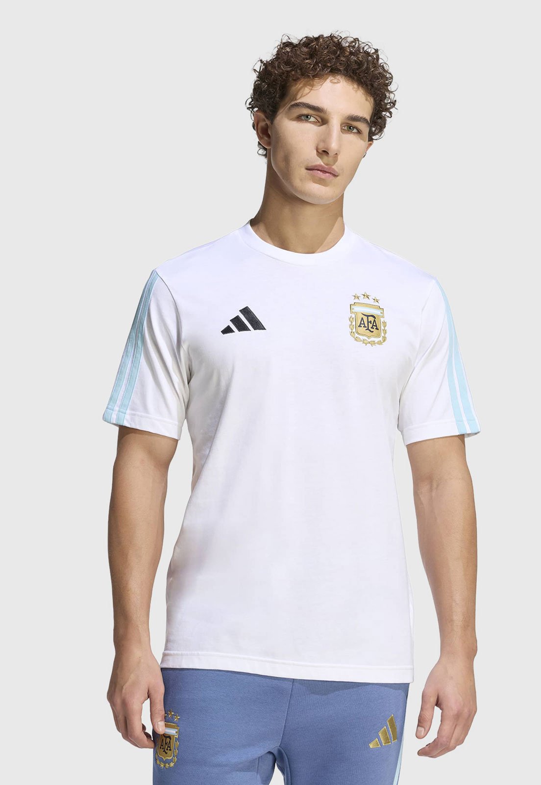 Camiseta Masculina adidas Performance Argentina DNA Branca