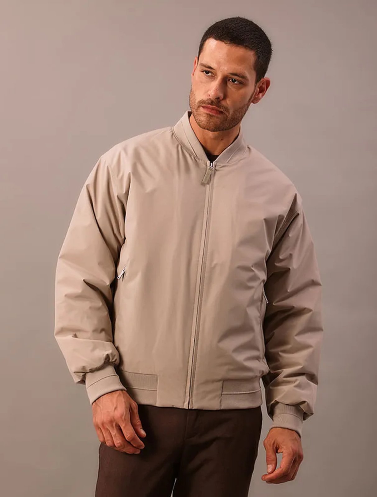 Jaqueta Calvin Klein Clássica Khaki