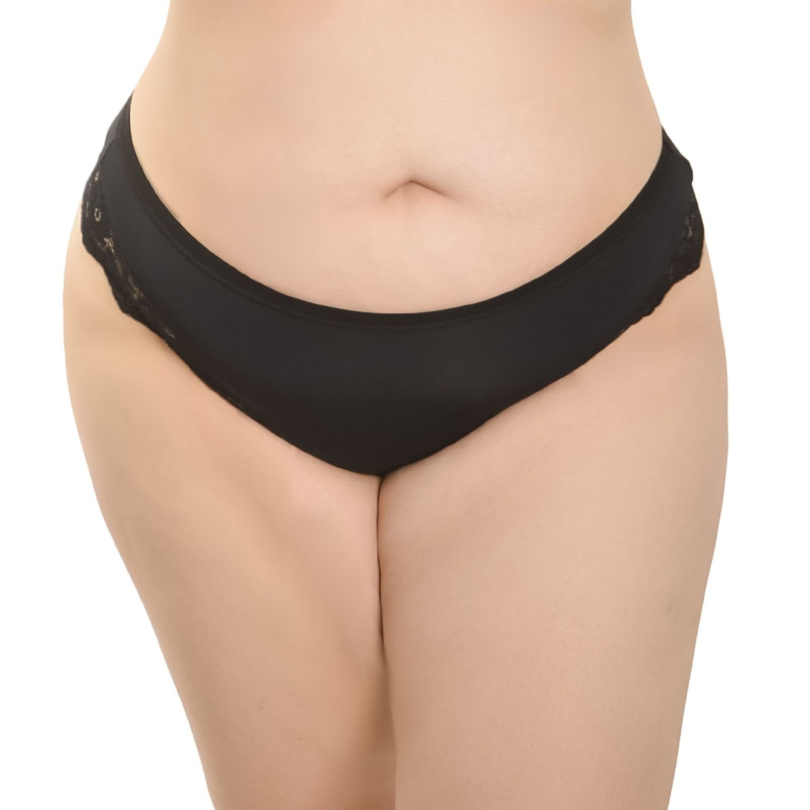 Calcinha Plus Size Semi Fio Detalhes Em Renda Liebe