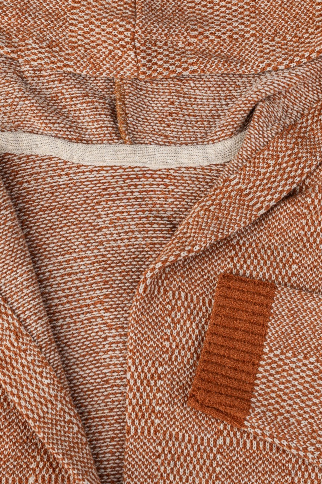 Vista 3 Casaco Enluaze Feminino De Malha Com Bolso E Capuz 60015 - Terracota Enluaze bege