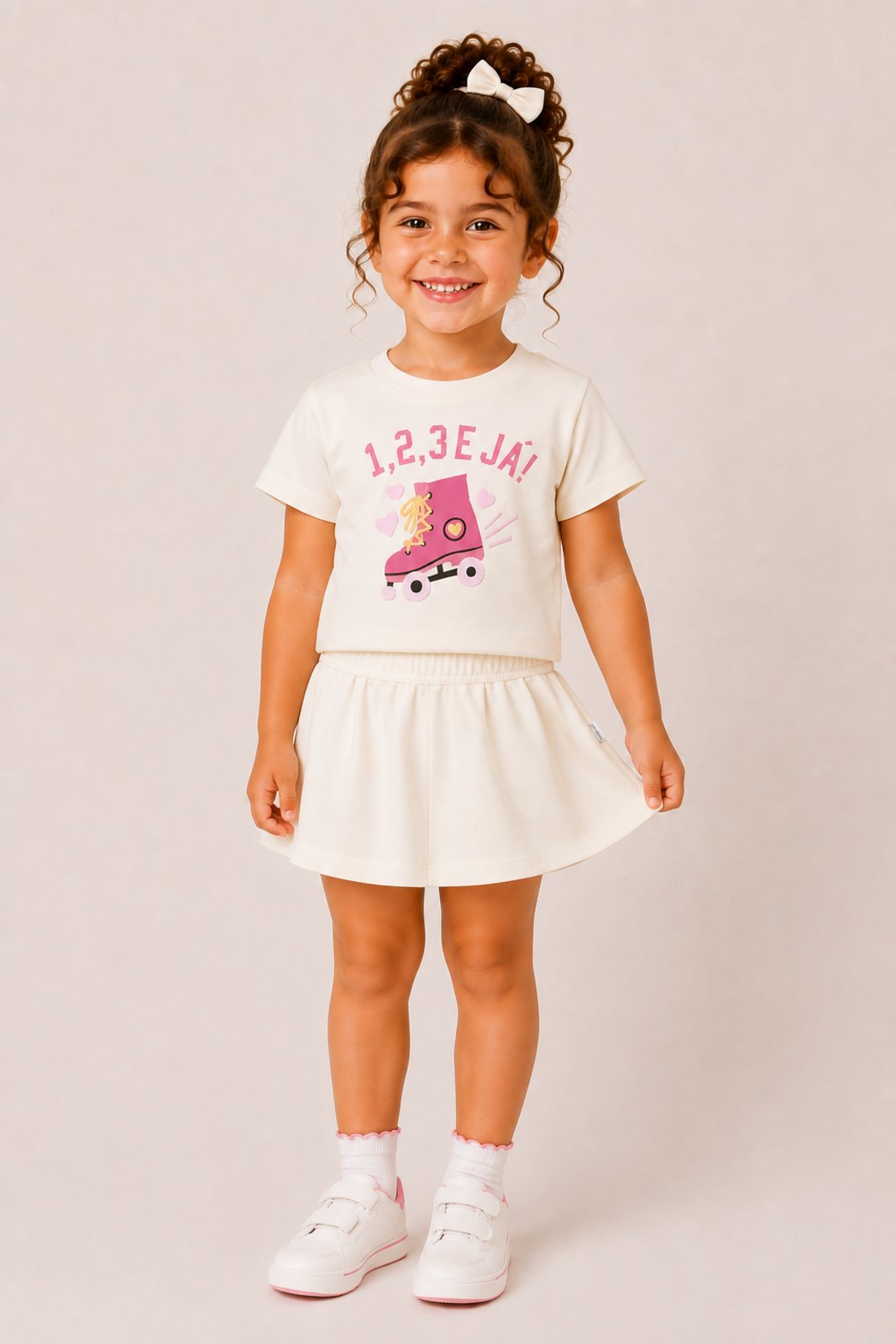 Infantil - Conjunto D Bell Outlet Fashion Patins Off-White