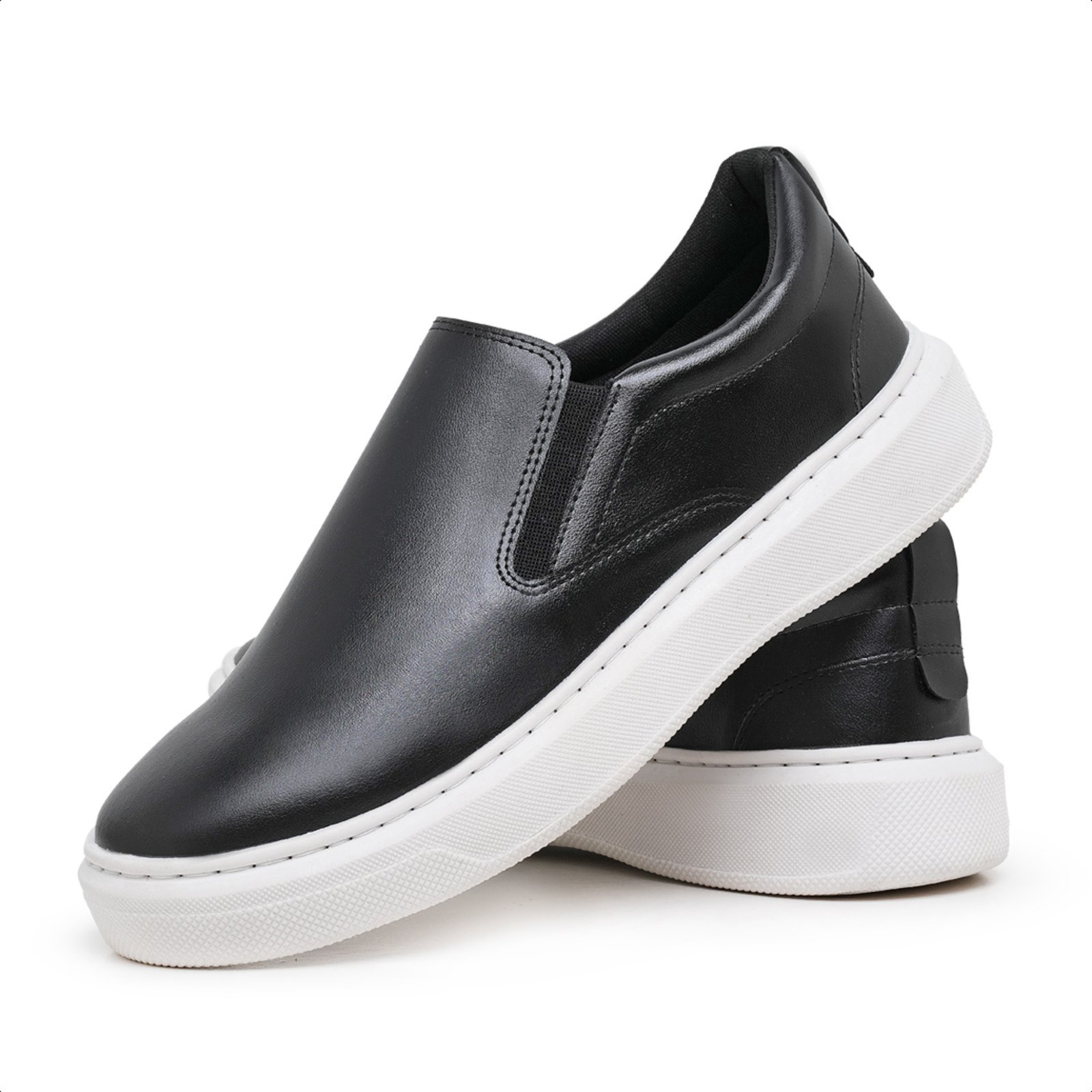 Tenis Slip On Iate Masculino Confortável Casual Preto