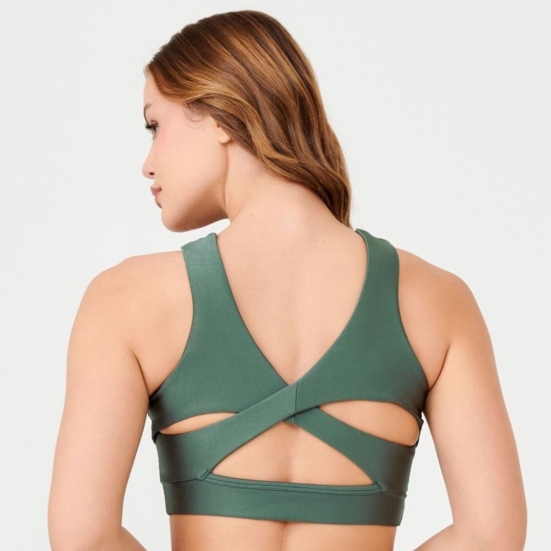 Vista 2 Top Magic Green Night Platinado e Microcanelado Com Bojo Donna Carioca verde Donna Carioca verde