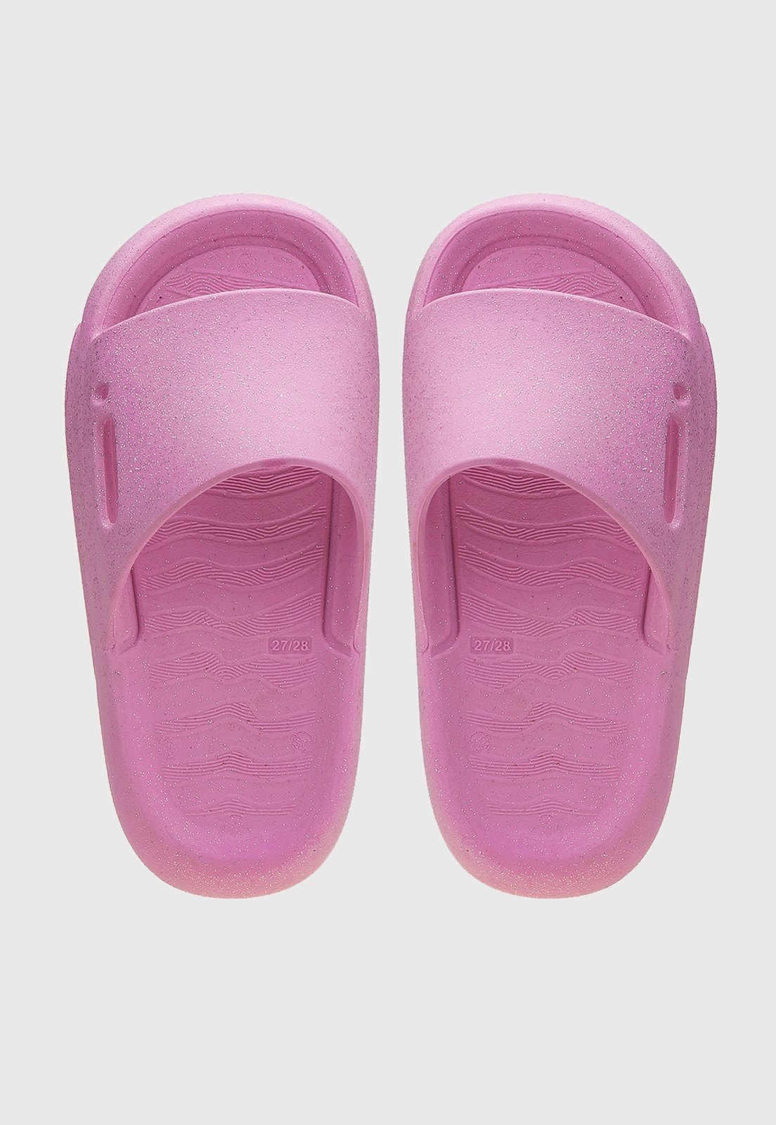 Vista 2 Infantil - Chinelo Nuvem Slide Com Glitter tep Kidstep rosa Kidstep rosa