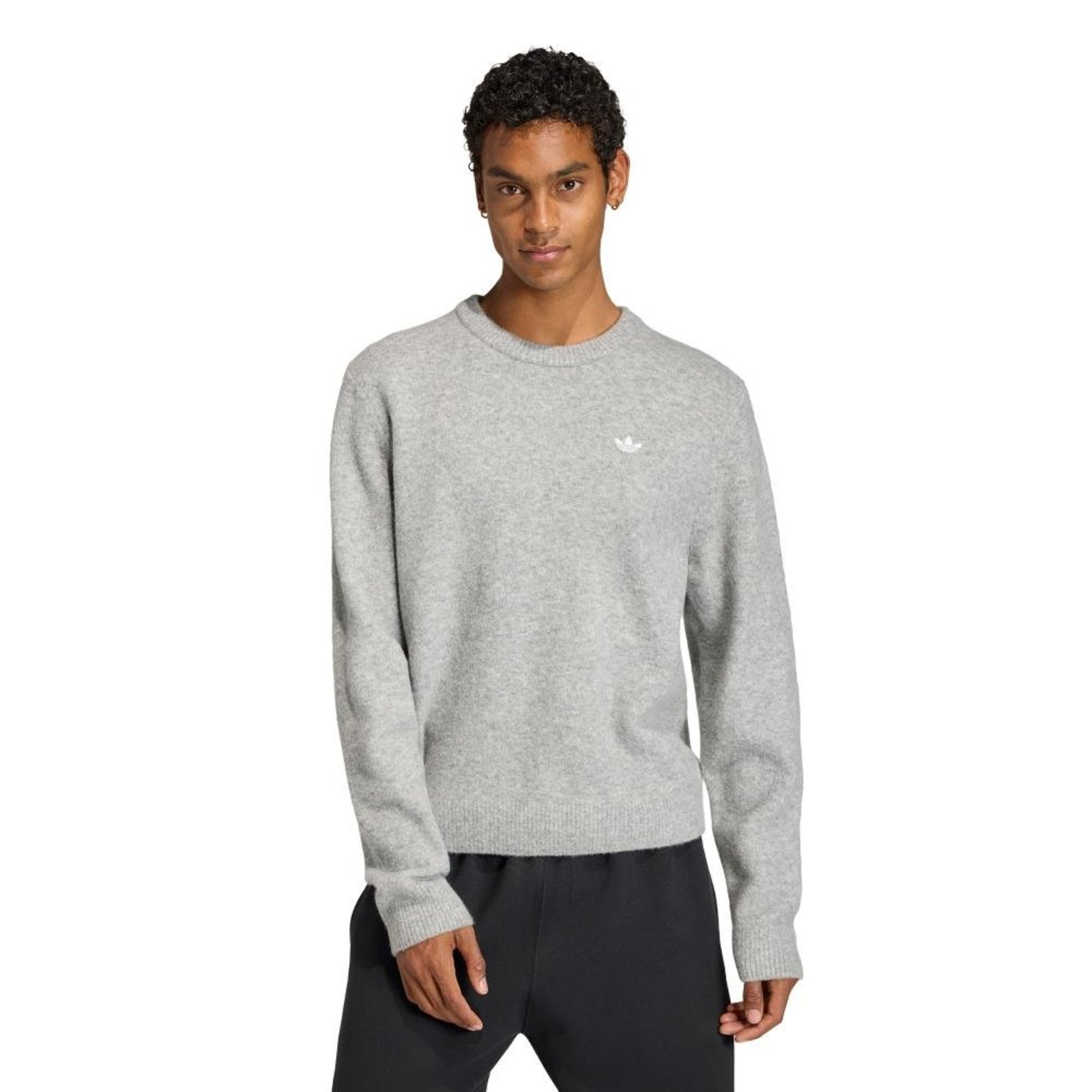Suéter Malha Trefoil Essentials adidas Originals Cinza