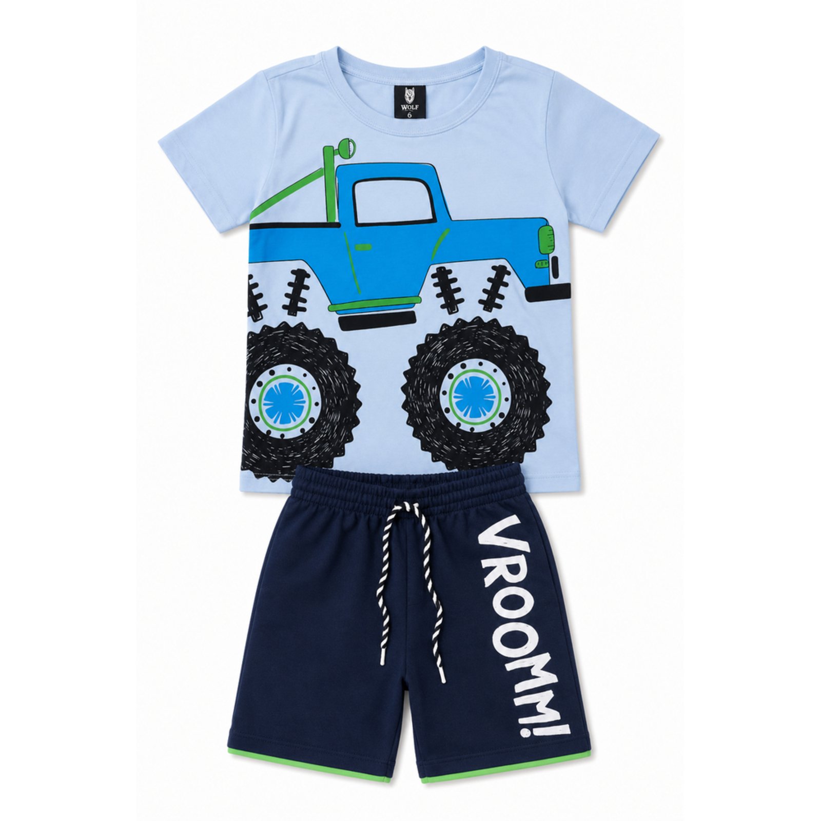 Infantil - Conjunto Menino Verão Monster Truck Kangulu