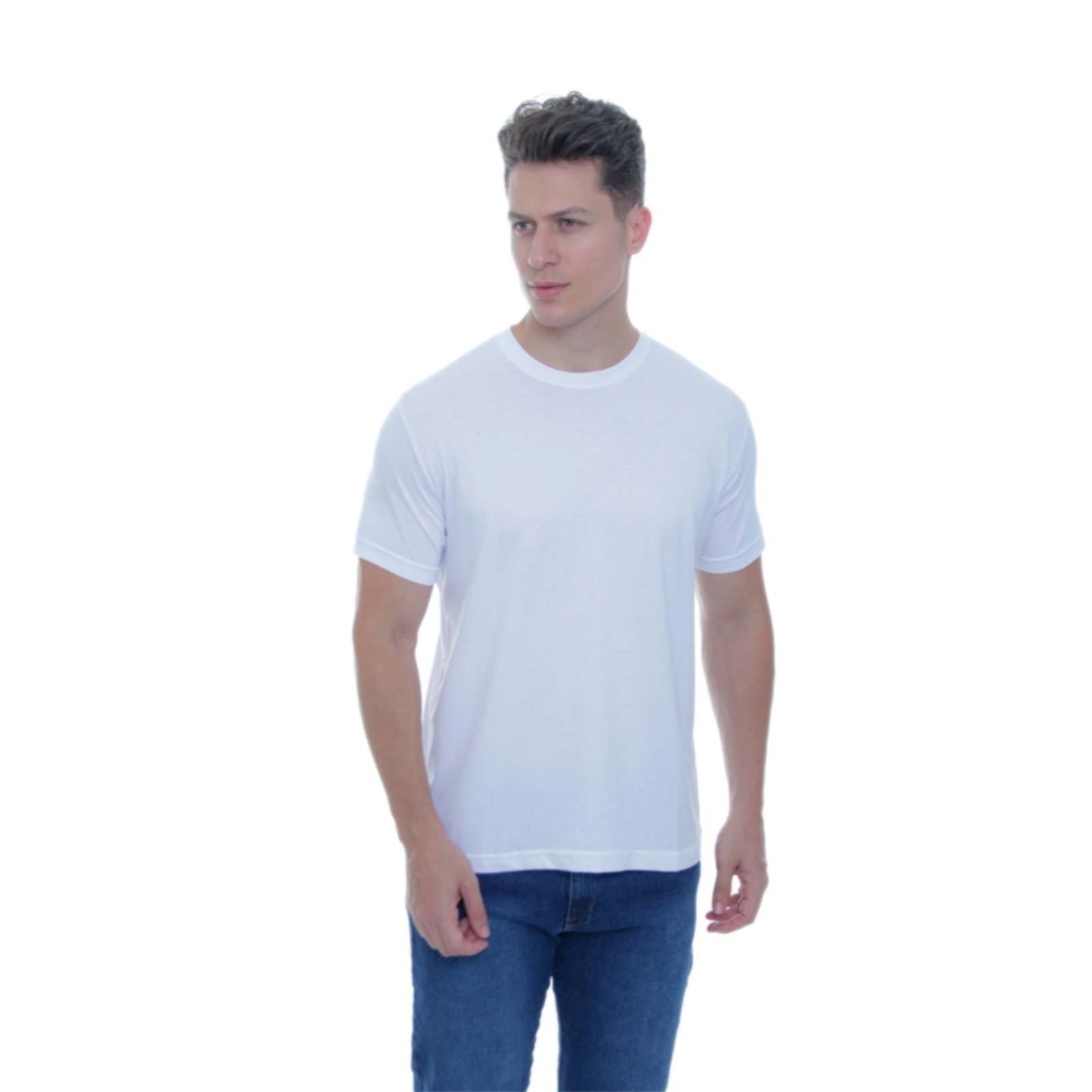Vista 2 Camiseta Pima iuseu branca branco Iuseu branco