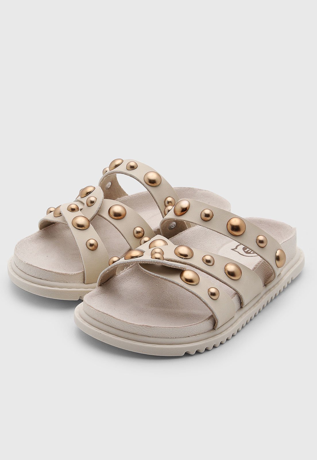 Infantil - Sandália Molekinha Detalhe Bolinhas Creme