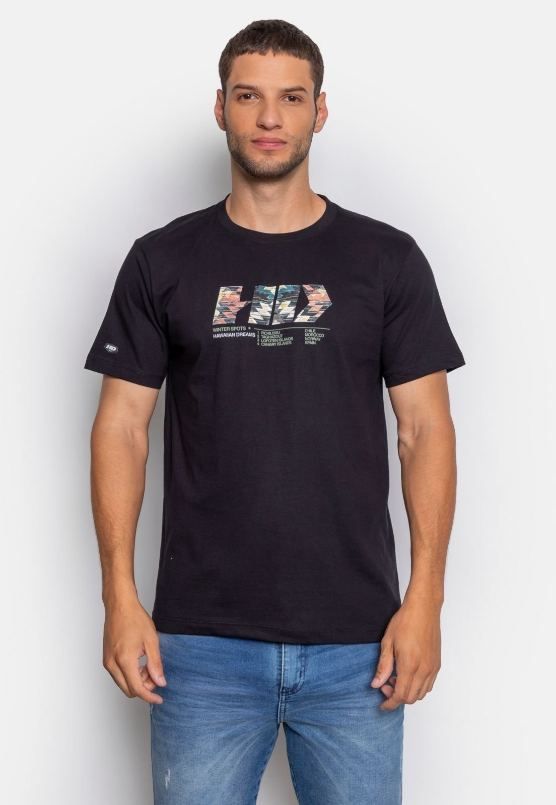 Camiseta HD Estampada Ethnic Preta