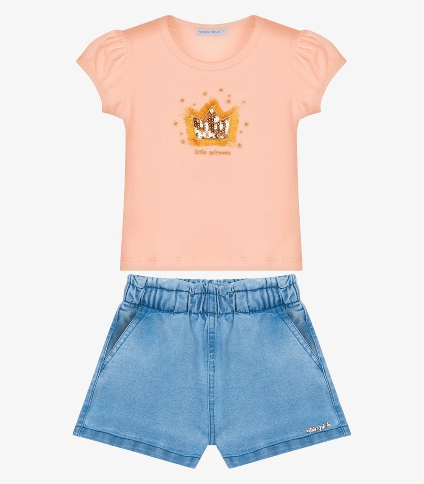 Infantil - Conjunto Blusa Com Shorts Trick Nick Rosa