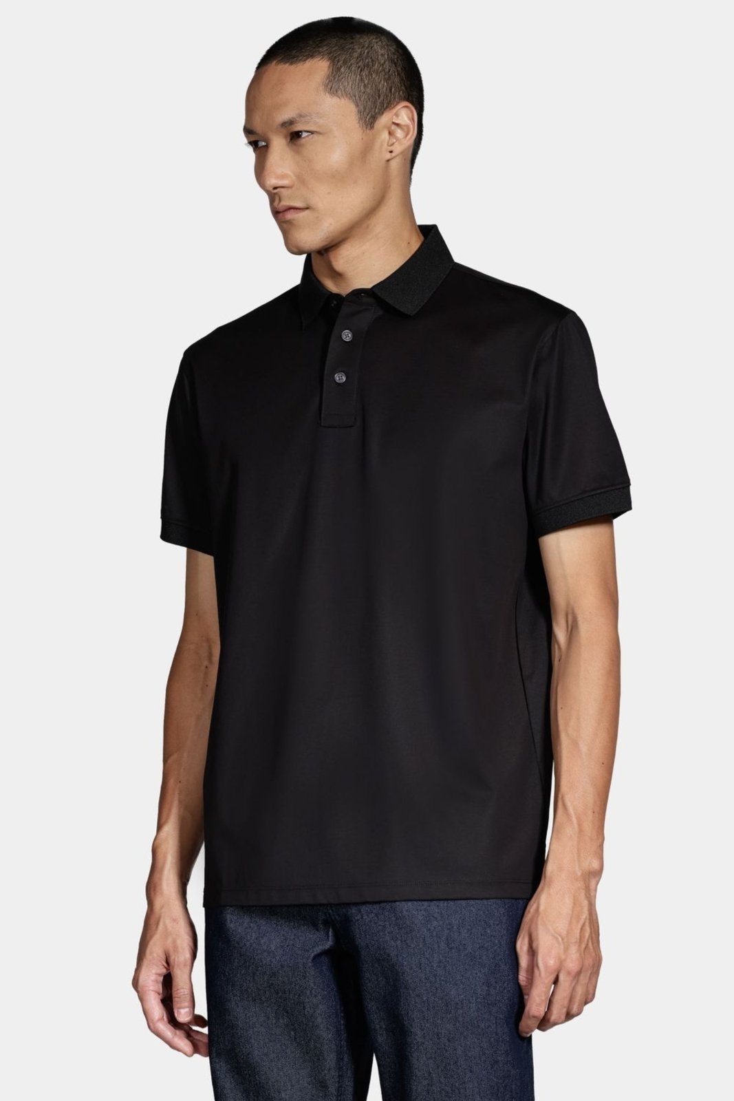 Polo Aramis Shirt Mercerized Interlock Preto