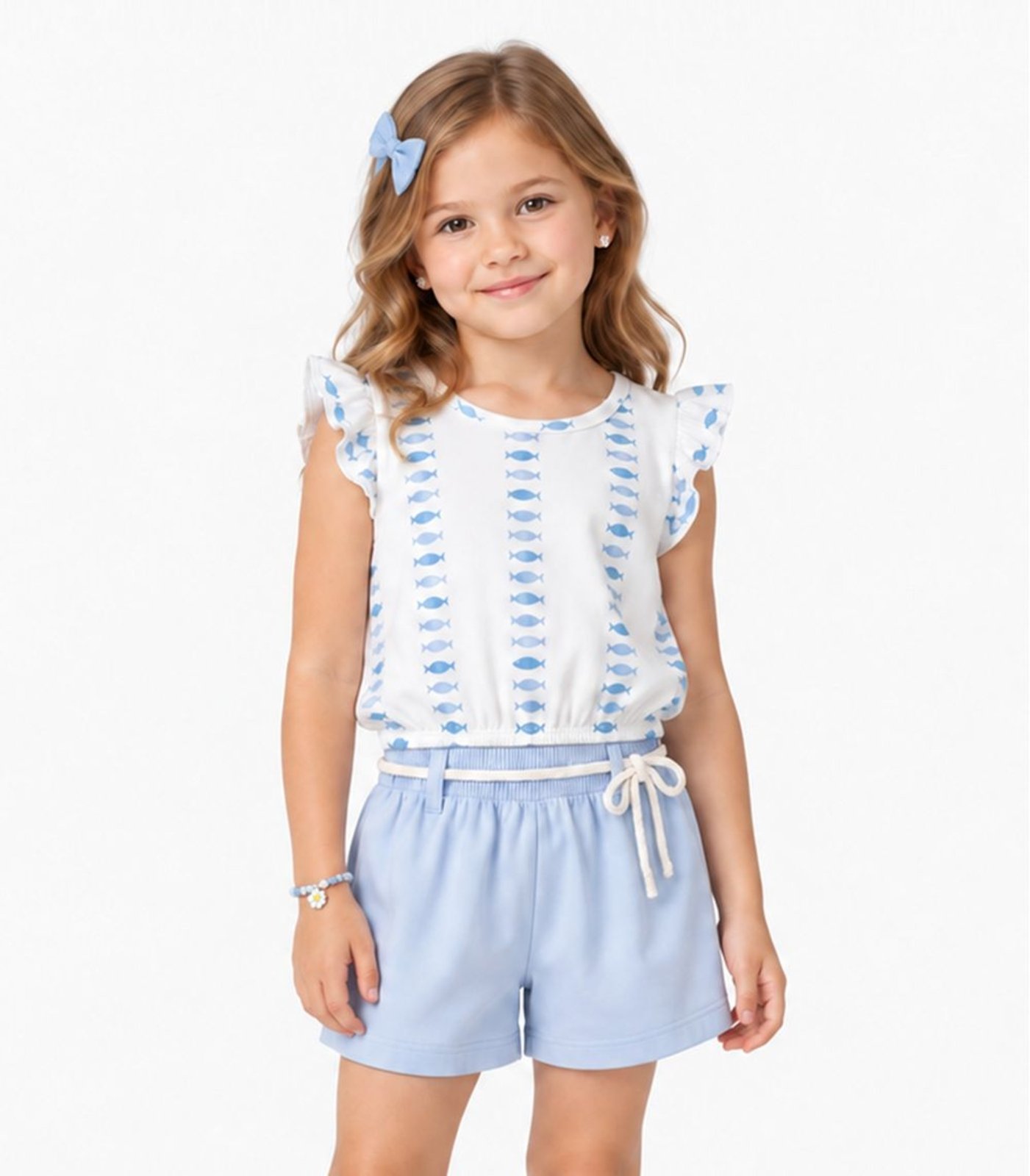 Infantil - Conjunto Feminino Estampado Select Branco
