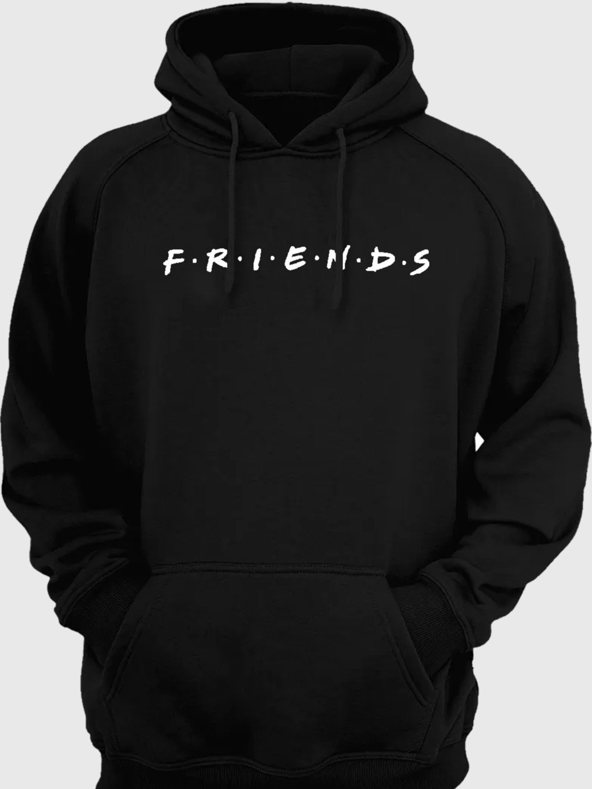 Moletom Flanelado Feminino Blusa de Frio Fechado Urbania Moleton Masculino Preto estampa Friends Branco