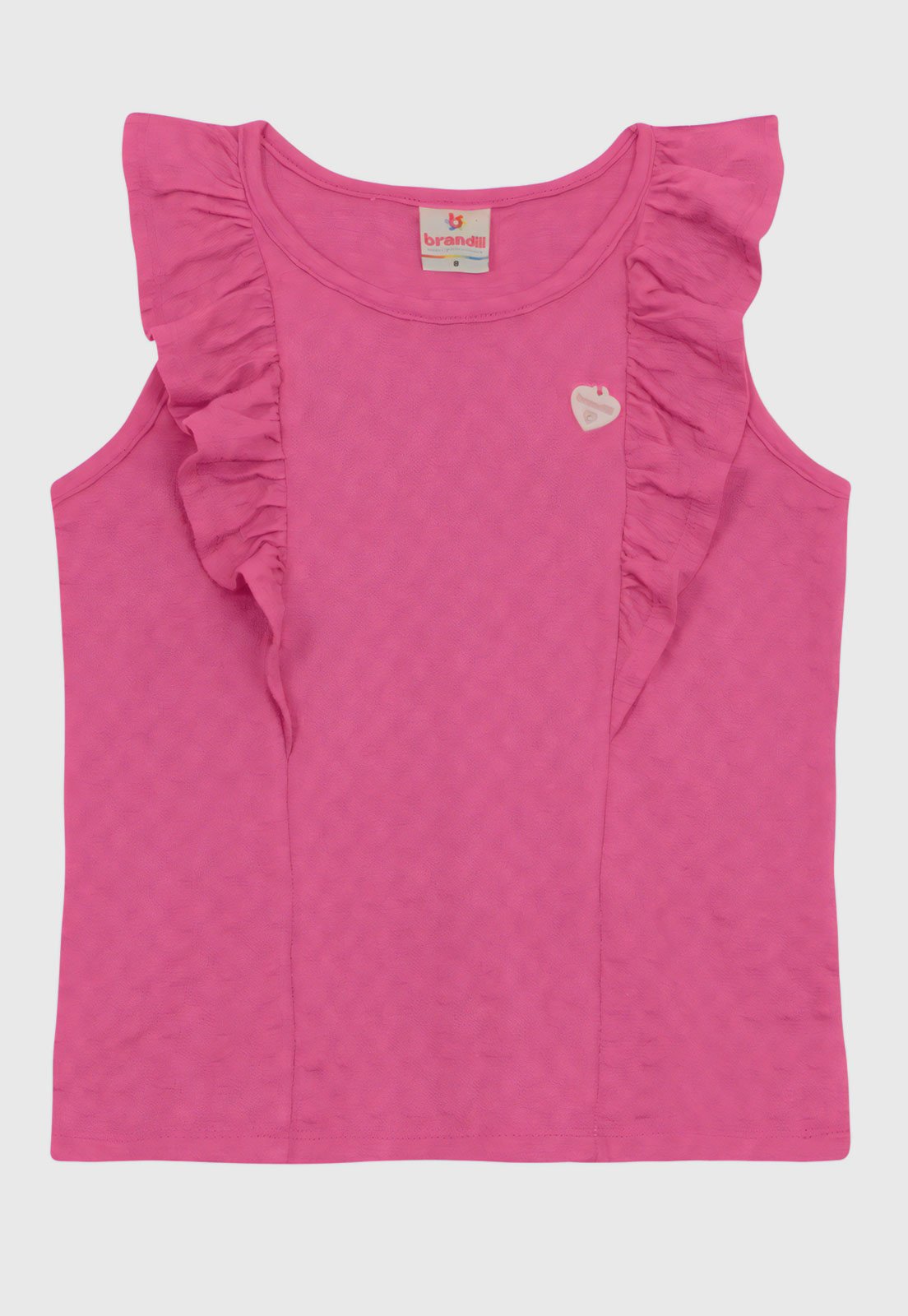 Vista 3 Infantil - Blusa Brandili Babado rosa Brandili rosa